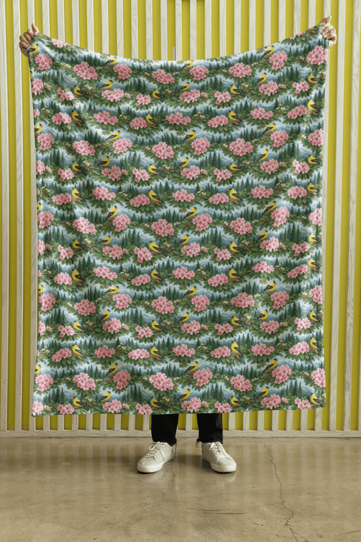 Washington Flora & Fauna Sherpa Blanket - London Penny Gift Wrap