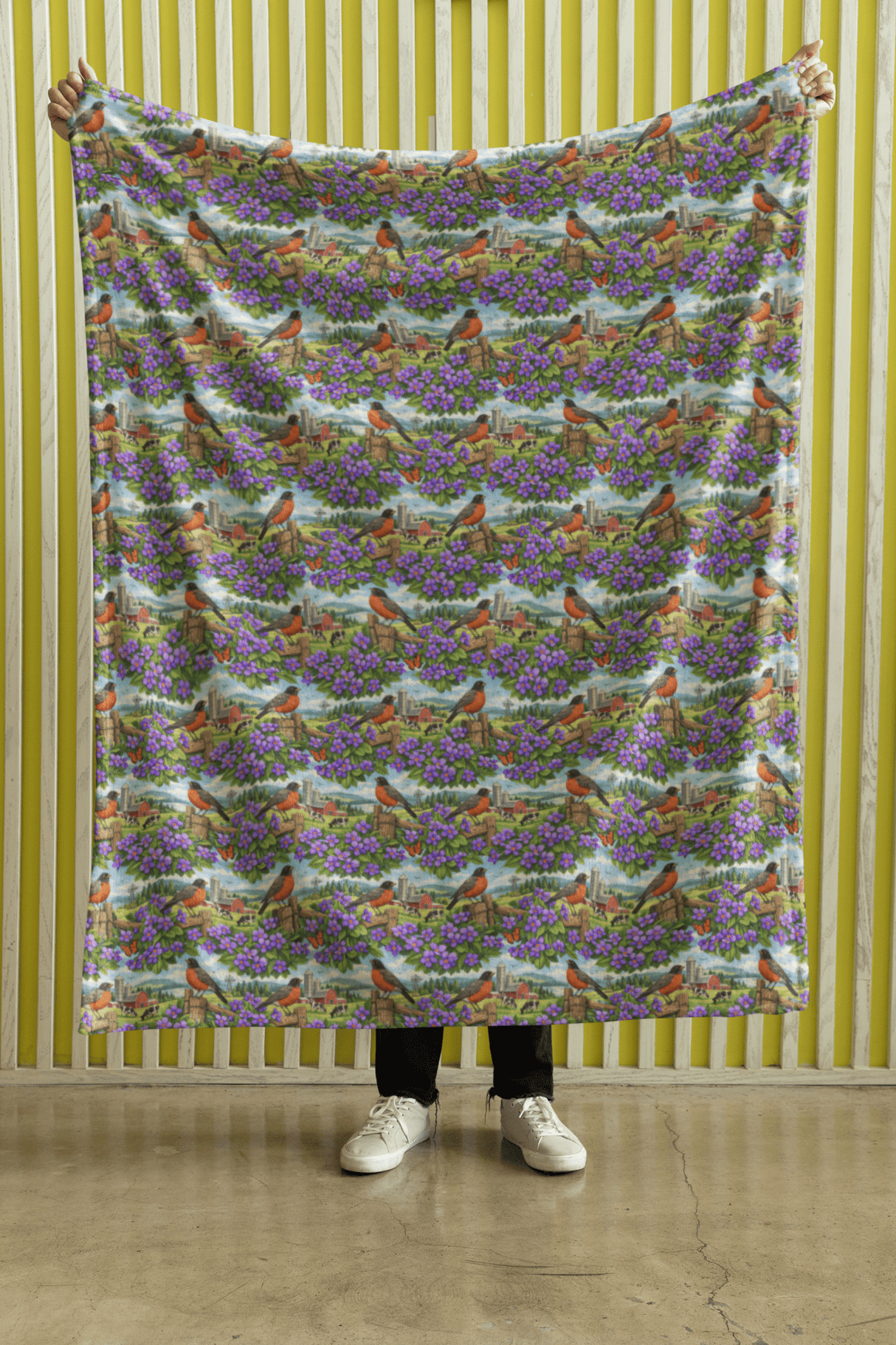 Wisconsin Flora & Fauna Sherpa Blanket - London Penny Gift Wrap