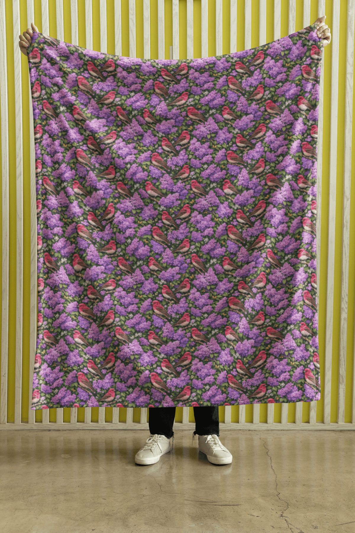 New Hampshire Flora & Fauna Sherpa Blanket - London Penny Gift Wrap