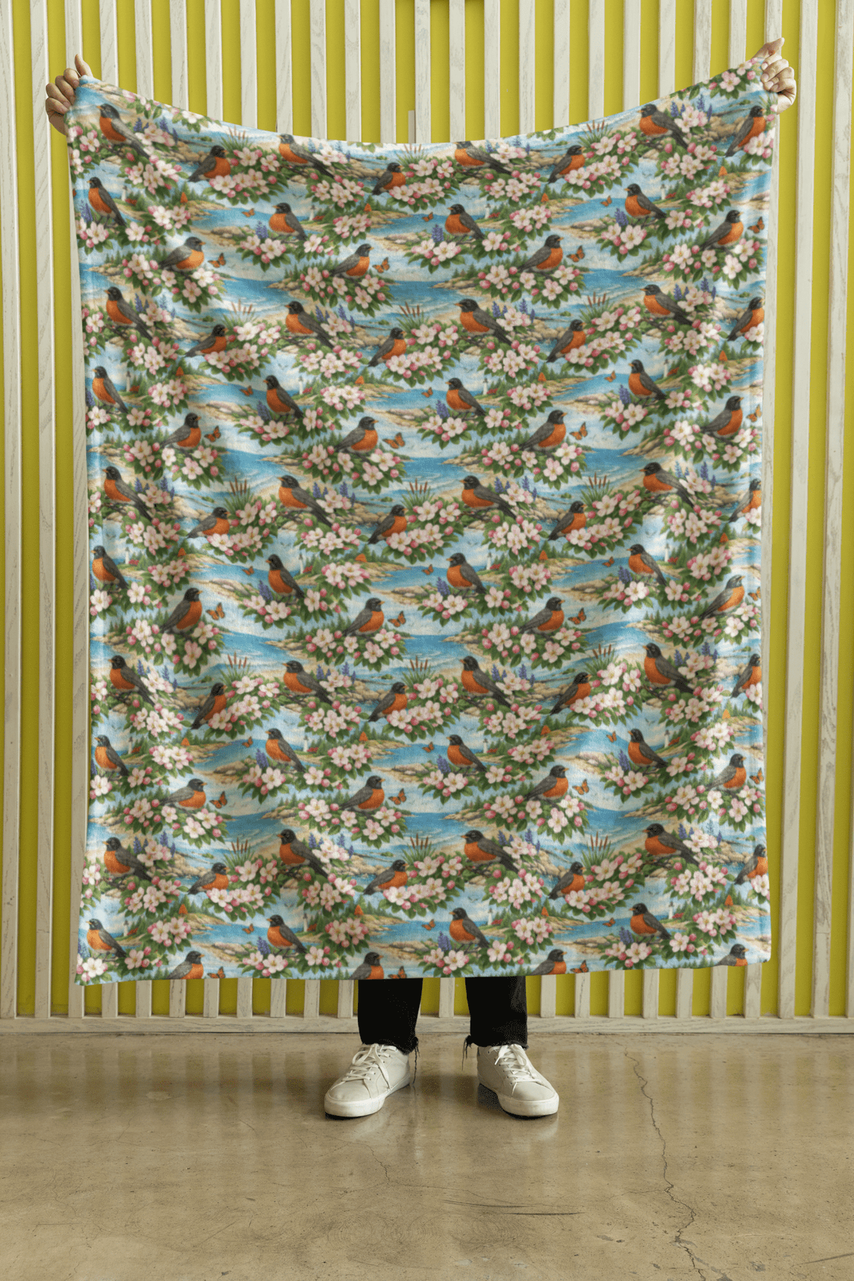 Michigan Flora & Fauna Sherpa Blanket - London Penny Gift Wrap