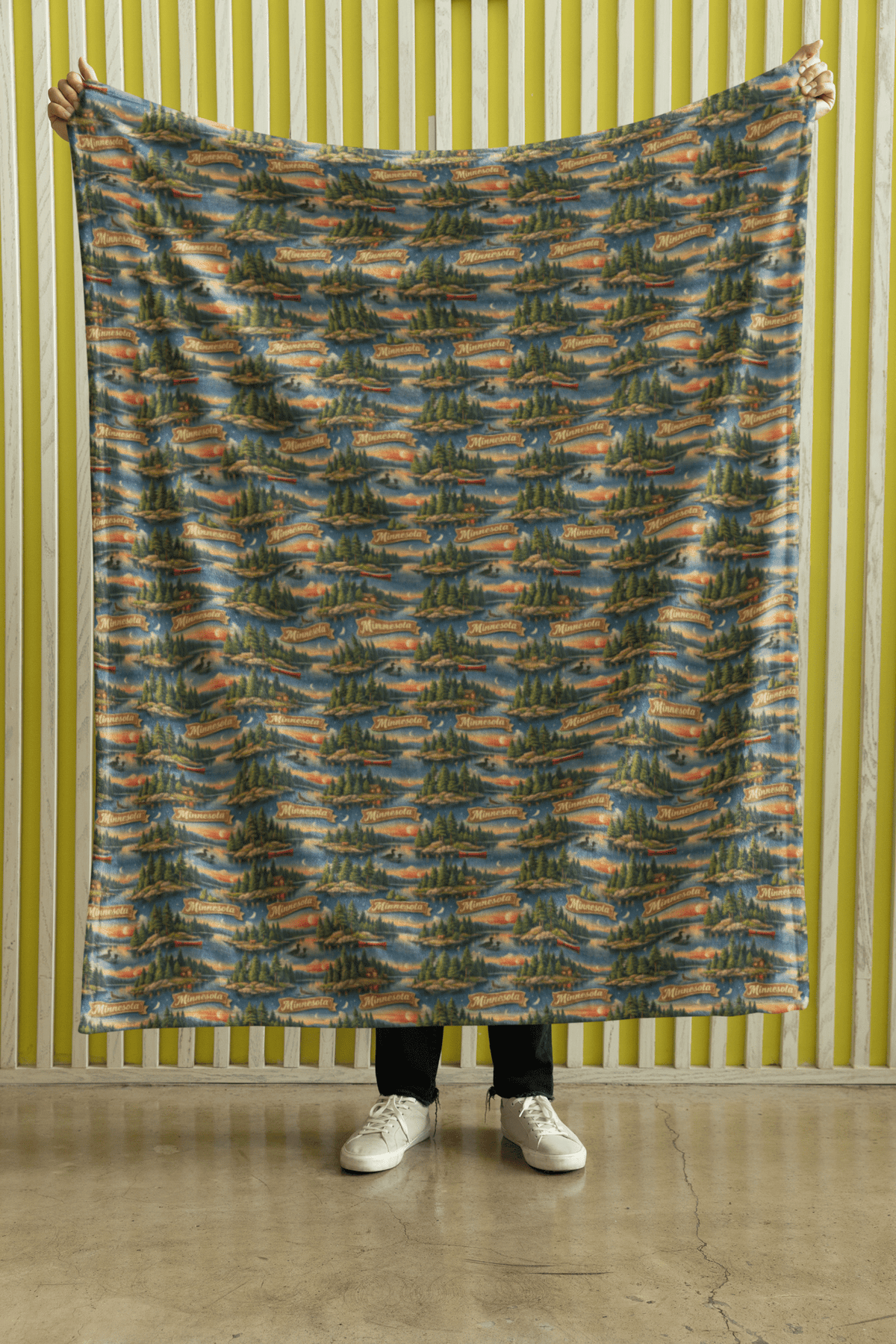 Minnesota Northwoods Serenity Sherpa Blanket - London Penny Gift Wrap