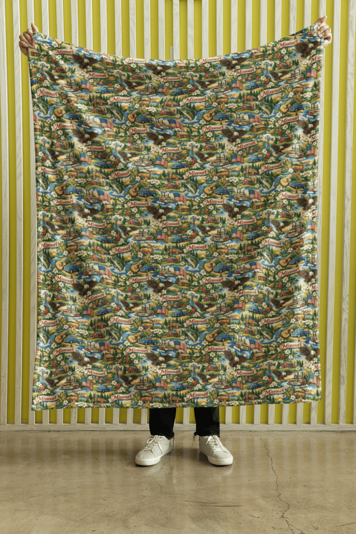 Missouri Gateway Heritage Sherpa Blanket - London Penny Gift Wrap