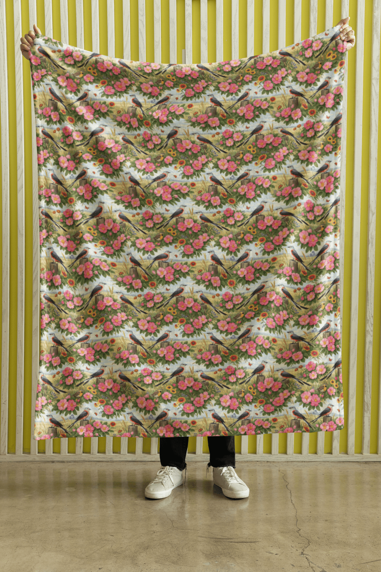 Oklahoma Flora & Fauna Sherpa Blanket - London Penny Gift Wrap