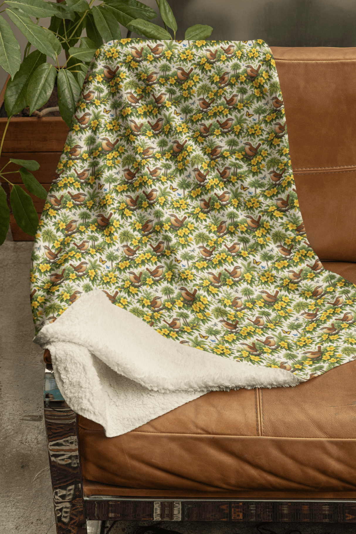 South Carolina Flora & Fauna Sherpa Blanket - London Penny Gift Wrap
