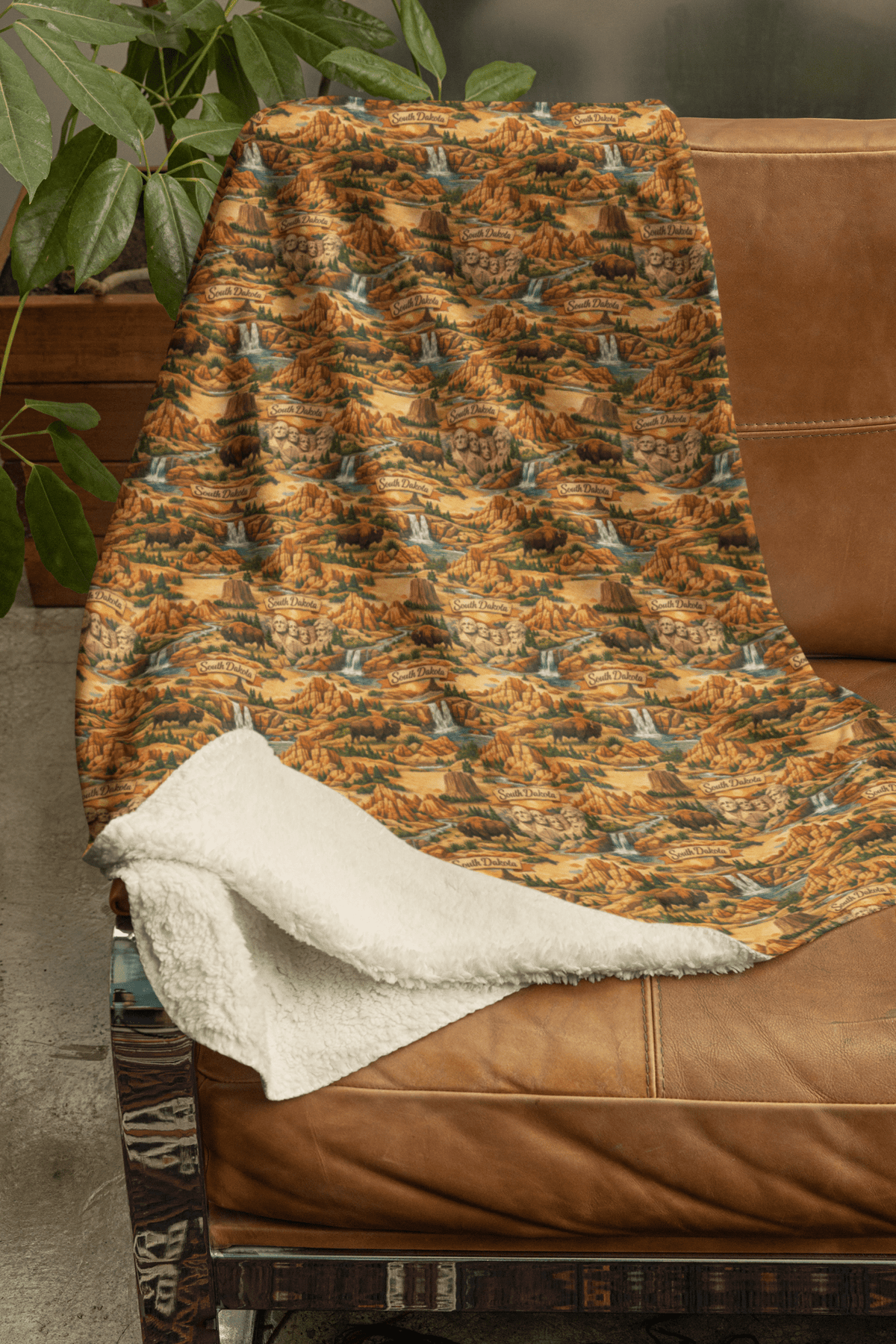 South Dakota Badlands Beauty Sherpa Blanket - London Penny Gift Wrap