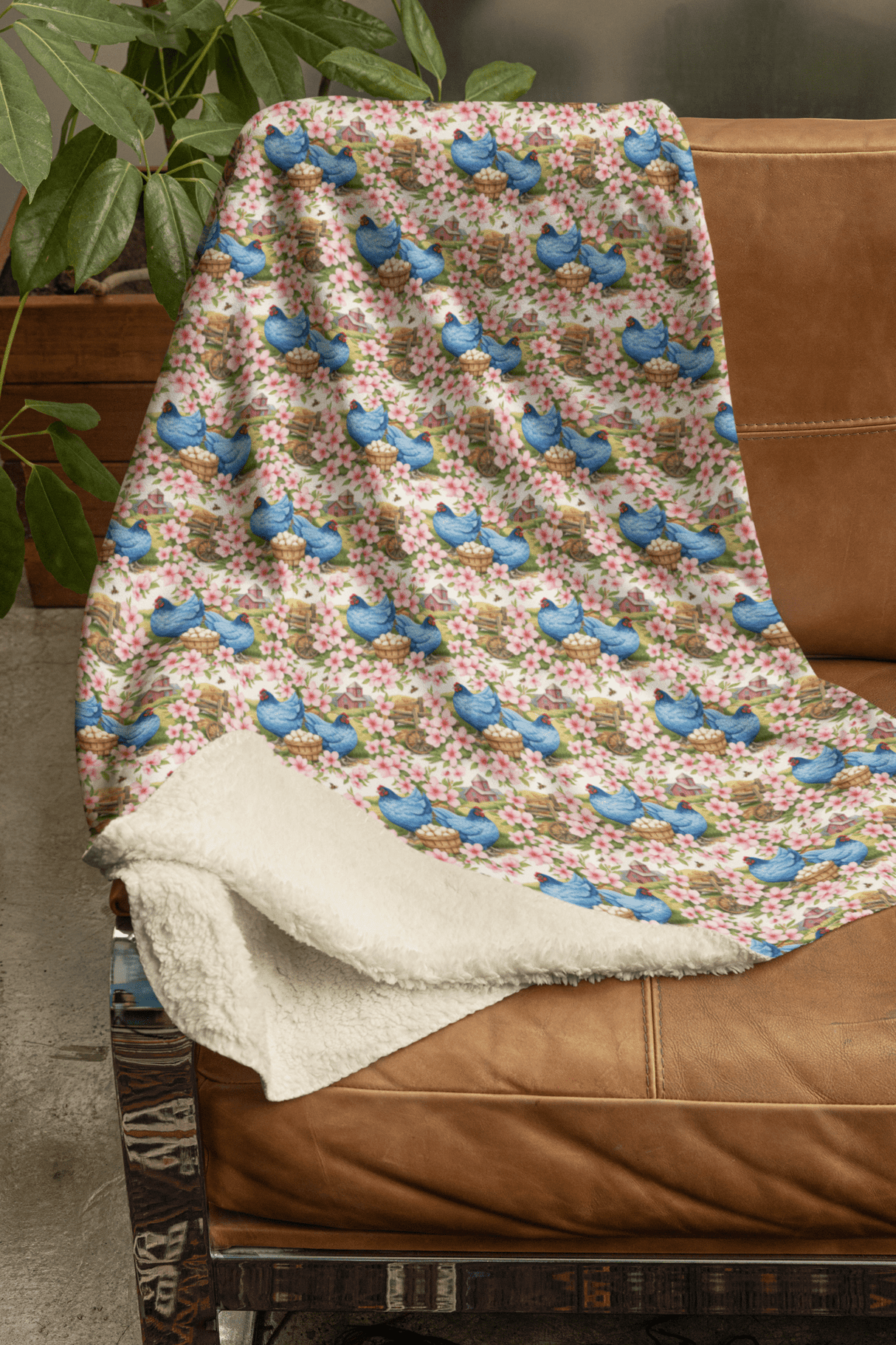 Delaware Flora & Fauna Sherpa Blanket - London Penny Gift Wrap