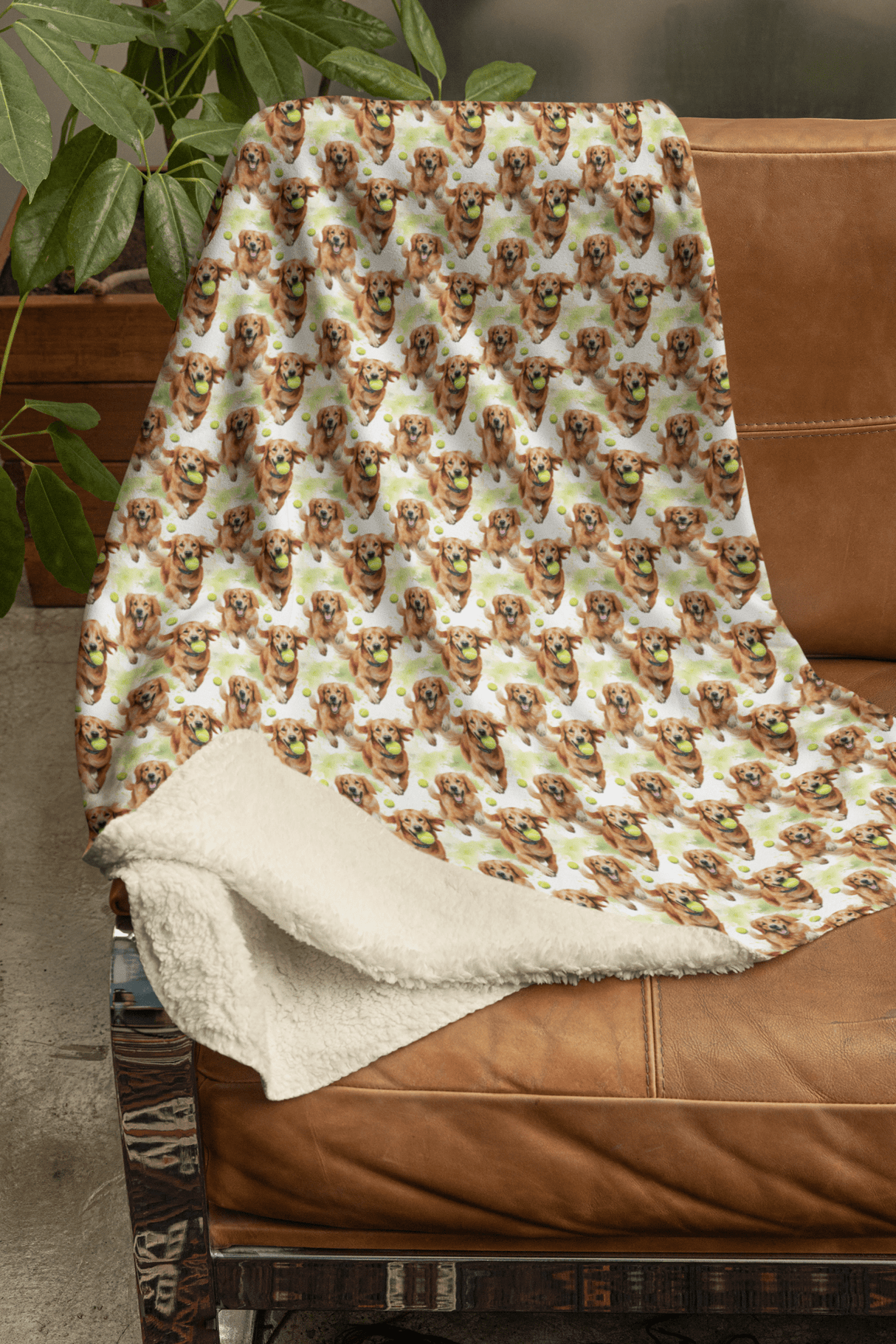 Golden Playtime Sherpa Blanket - London Penny Gift Wrap
