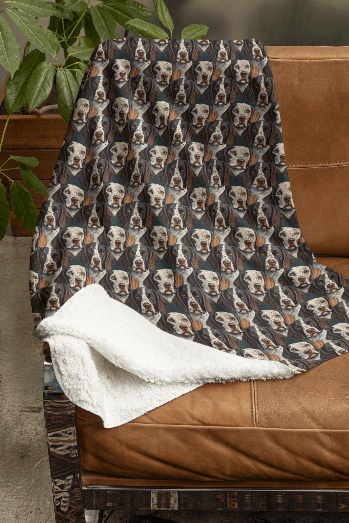 The Pointer's Path Sherpa Blanket - London Penny Gift Wrap