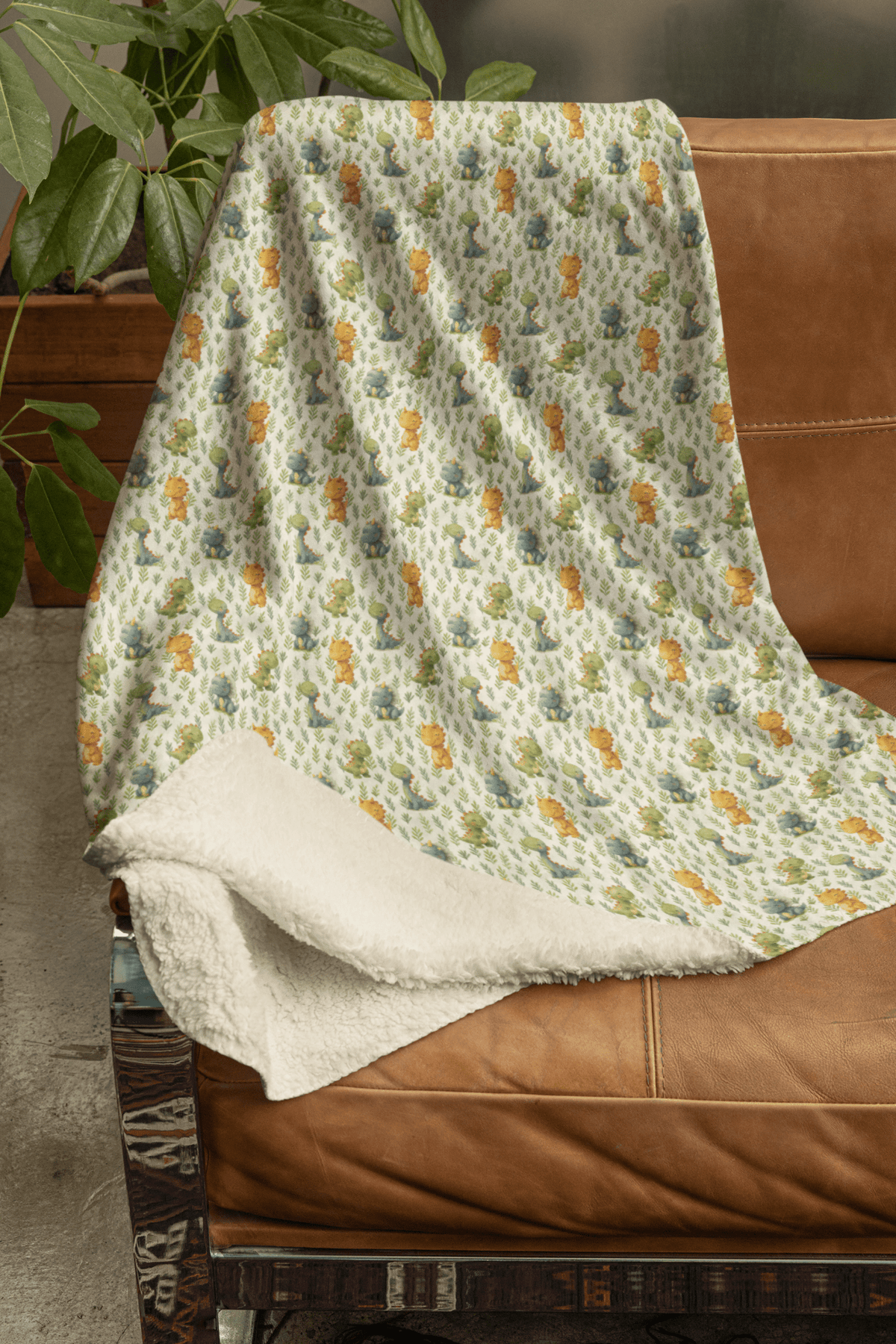 Jurassic Joy Sherpa Blanket - London Penny Gift Wrap