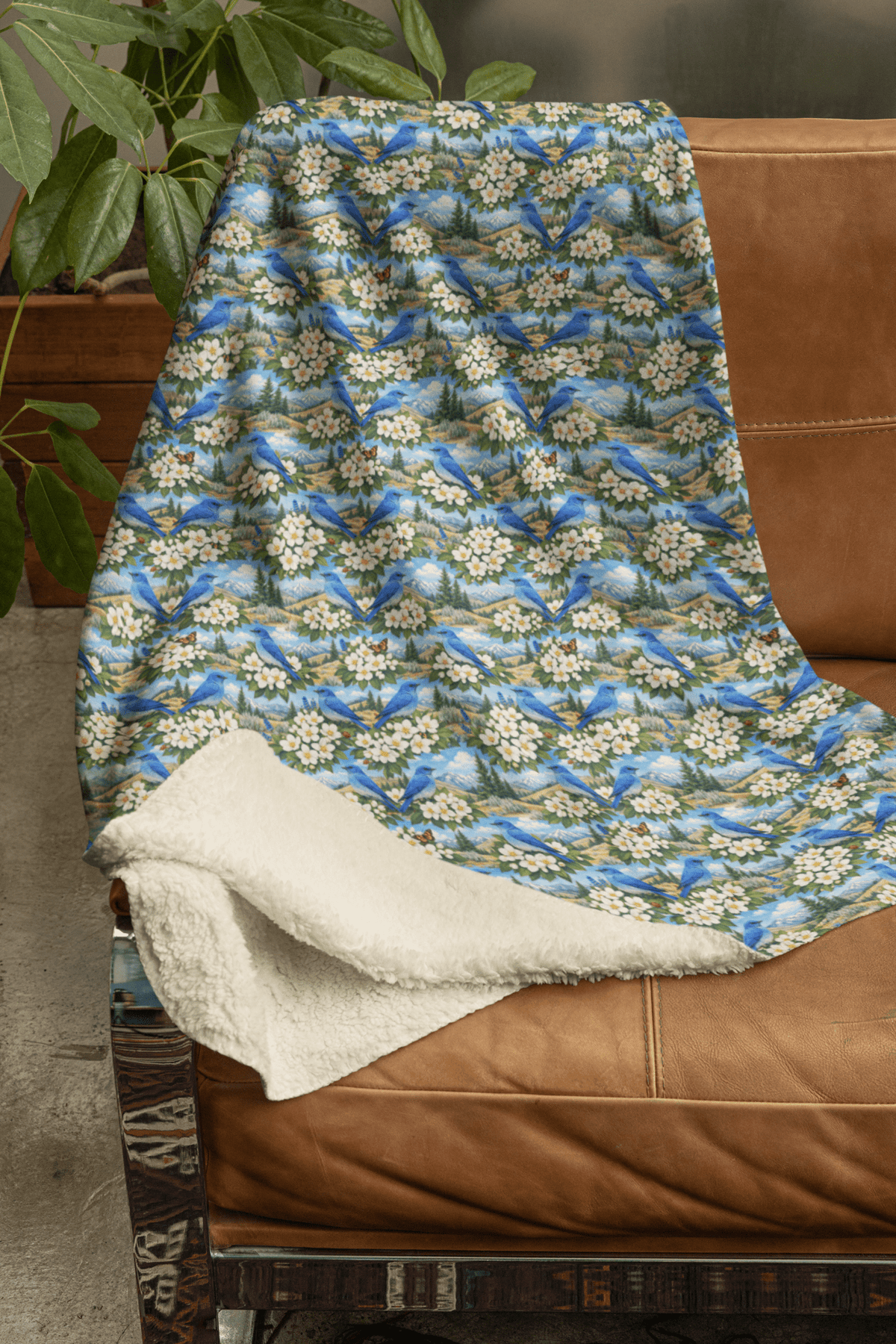 Idaho Flora & Fauna Sherpa Blanket - London Penny Gift Wrap