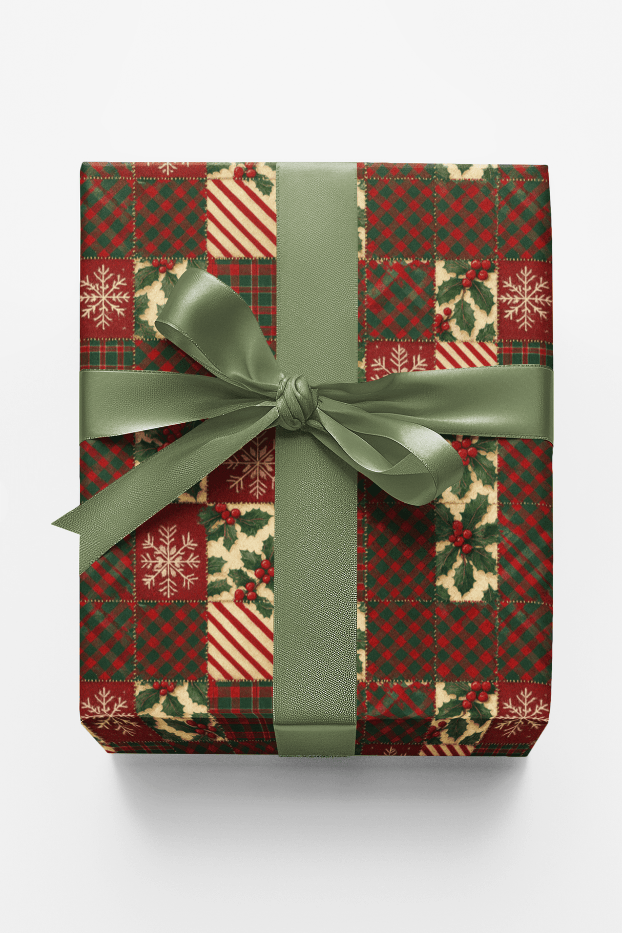 Festive Quilt Patch - London Penny Gift Wrap