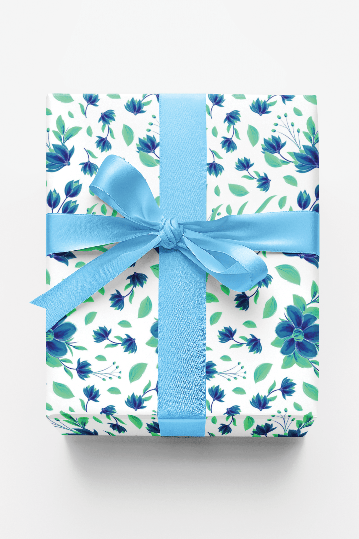 Floral Blue Pop - London Penny Gift Wrap