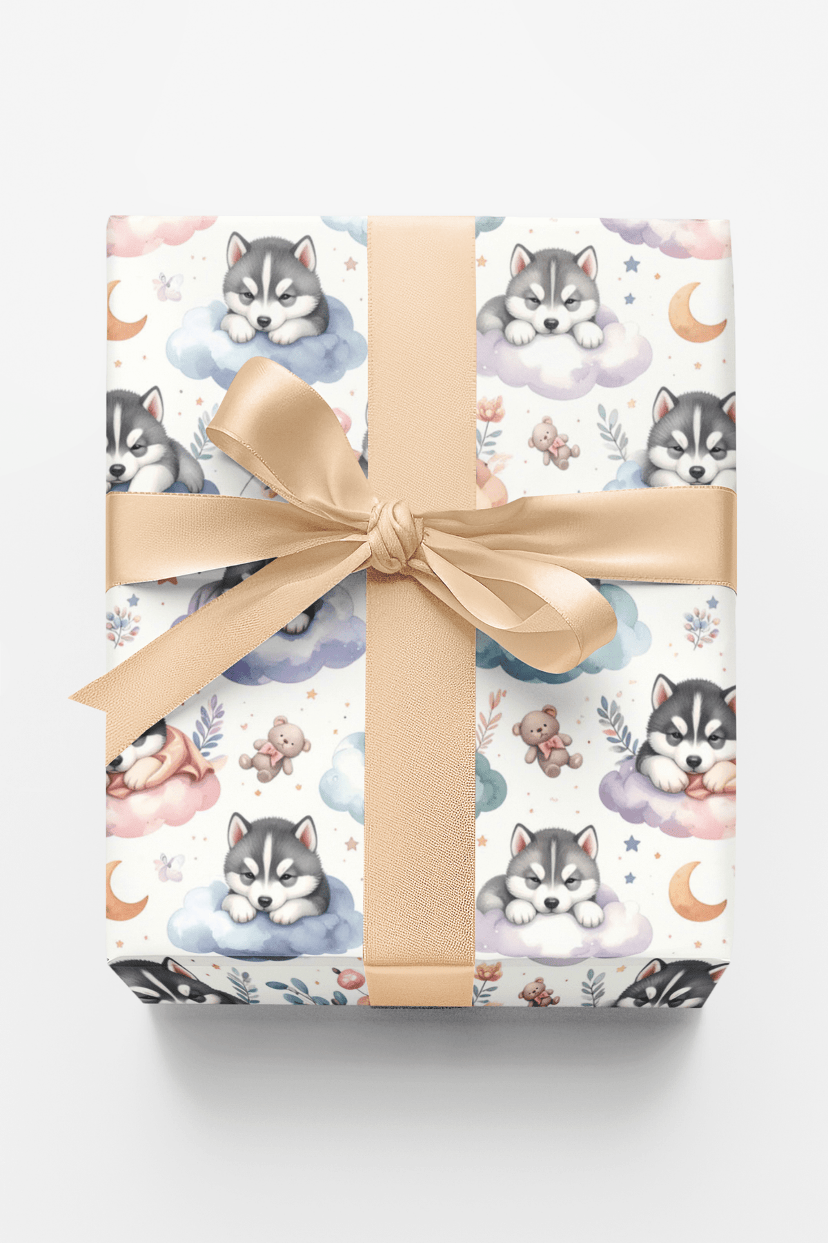 Little Husky Nursery (Alaskan Husky) Wrapping Paper - London Penny Gift Wrap