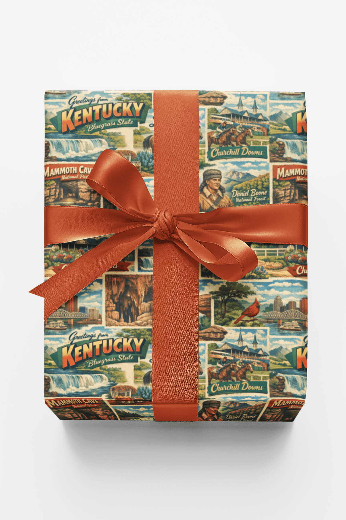 Kentucky Postcard Memories - London Penny Gift Wrap