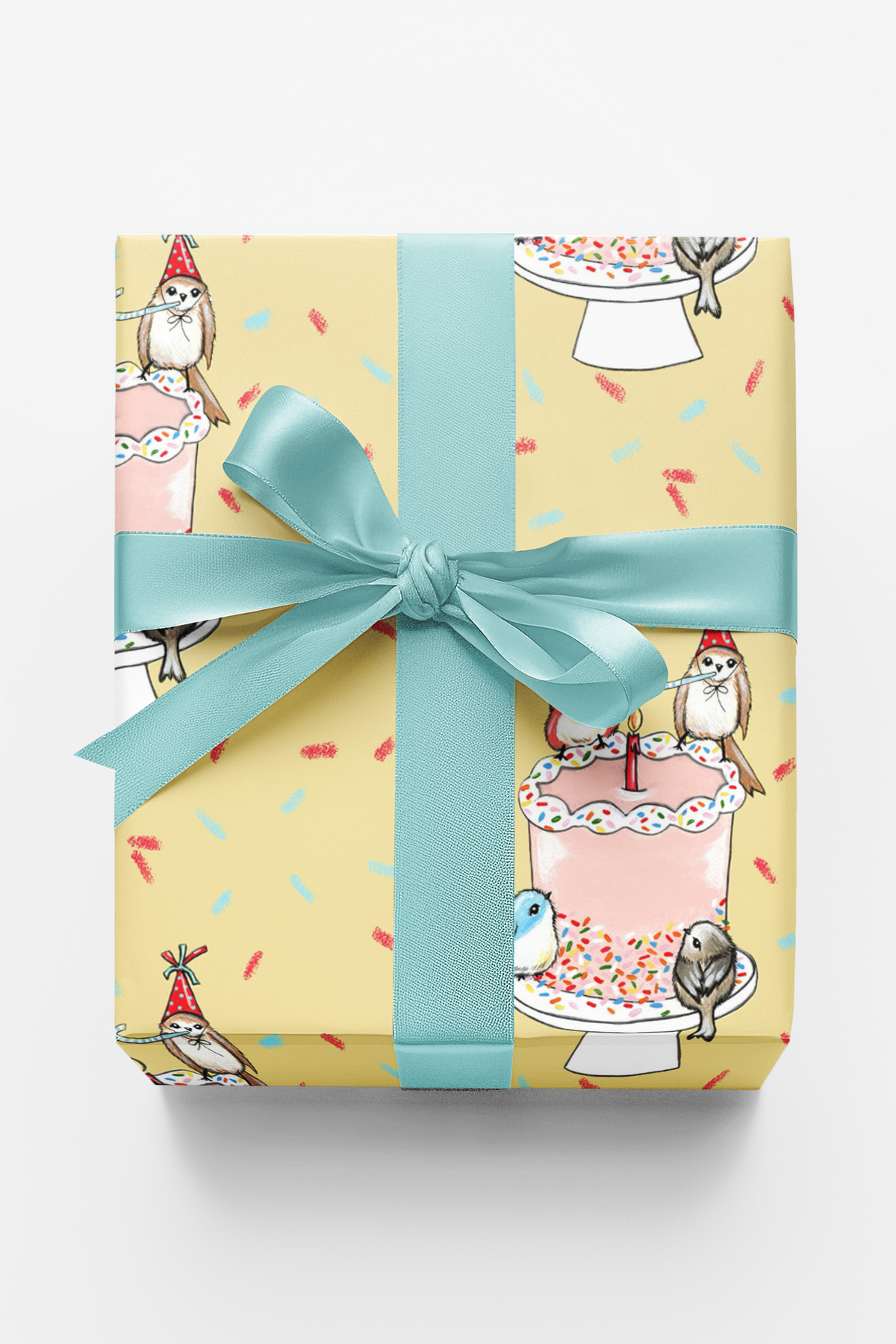 Birthday Birdie Bash Wrapping Paper | Michelle Gilsey | Artist Corner