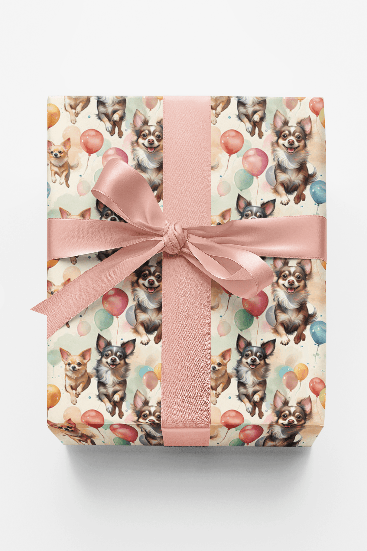 Chihuahua Birthday Balloons - London Penny Gift Wrap