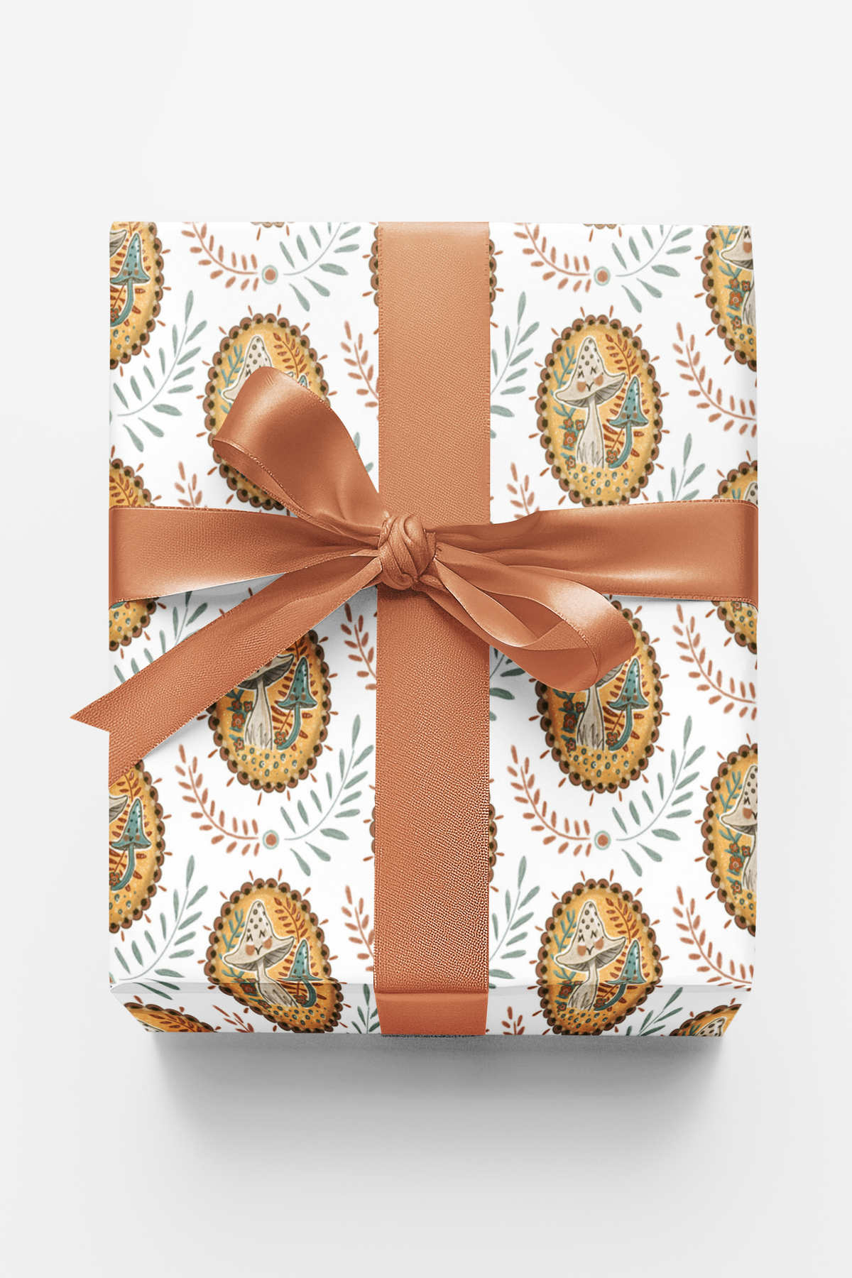 Friendly Mushrooms Wrapping Paper | Michelle Gilsey | Artist Corner