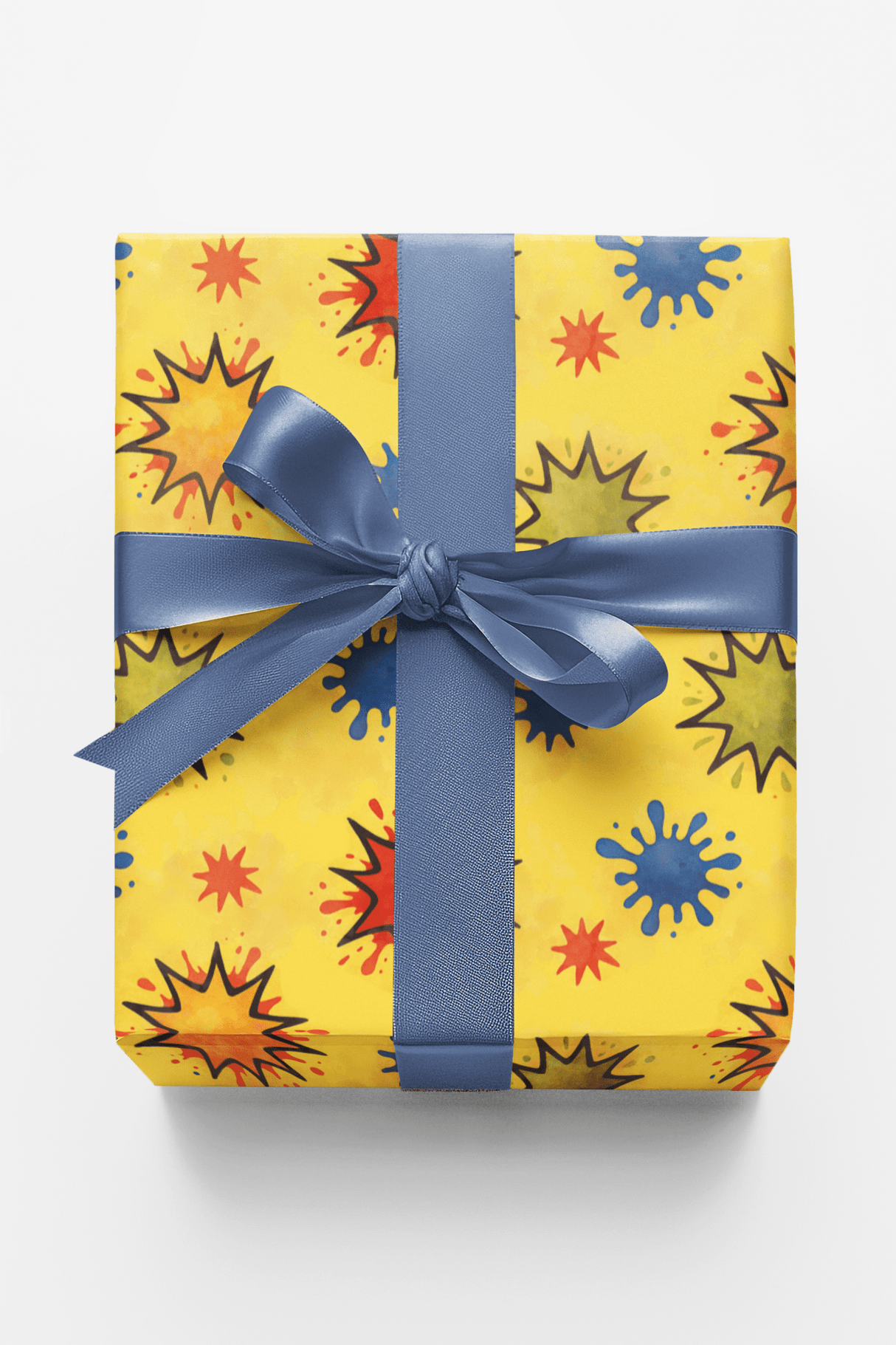Color Splash Comic Bursts - London Penny Gift Wrap