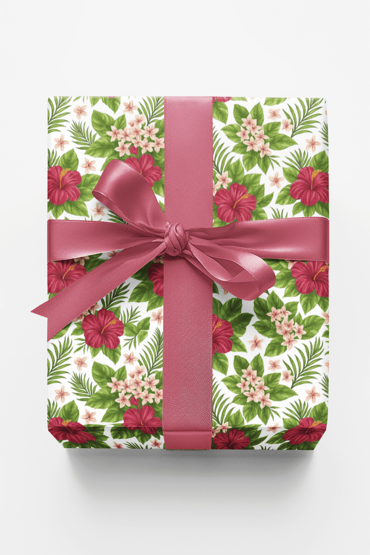Tropical Hibiscus Oasis - London Penny Gift Wrap