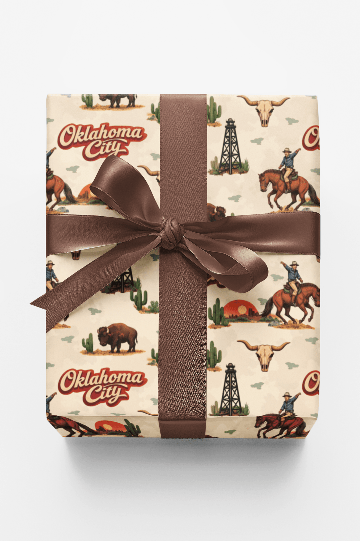 Oklahoma City Western Past - London Penny Gift Wrap
