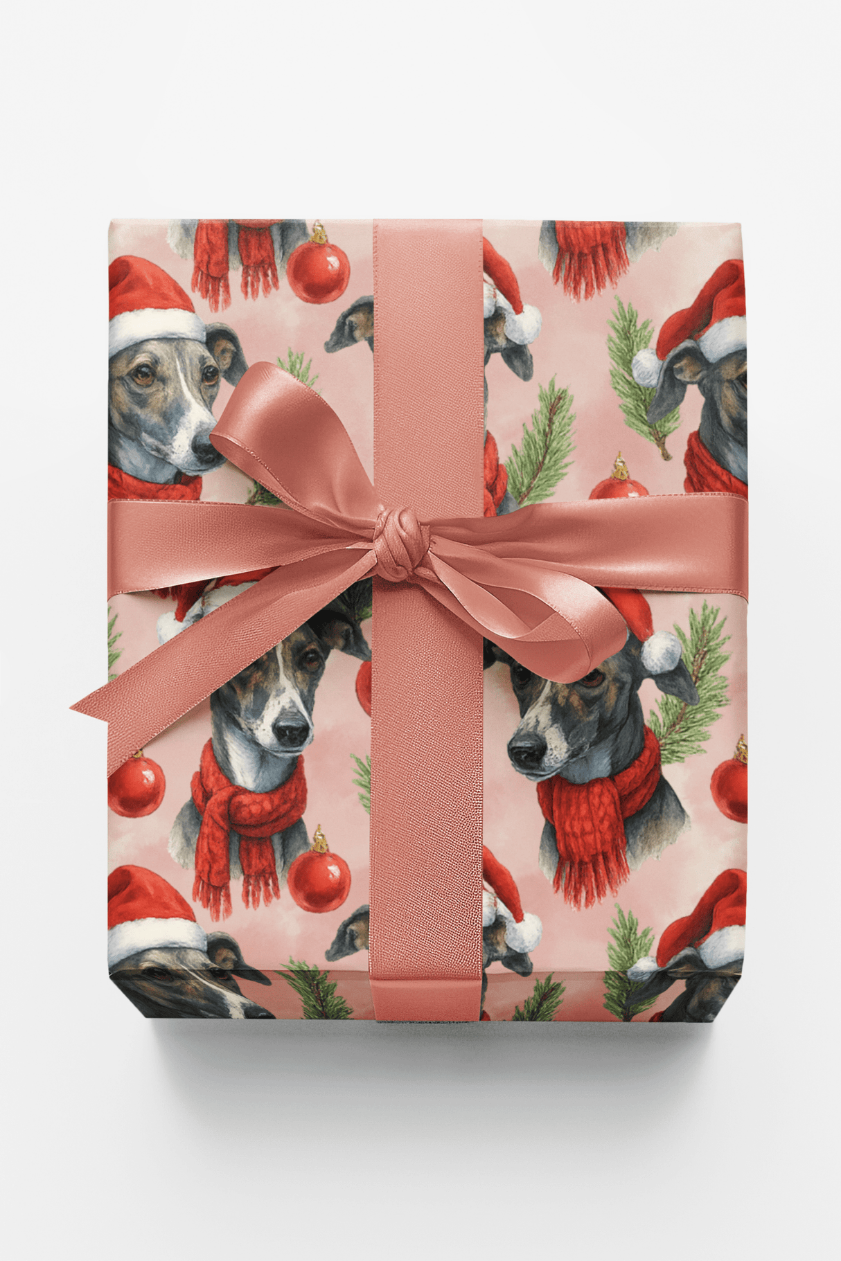 Silent Paws, Crimson Cheer - London Penny Gift Wrap