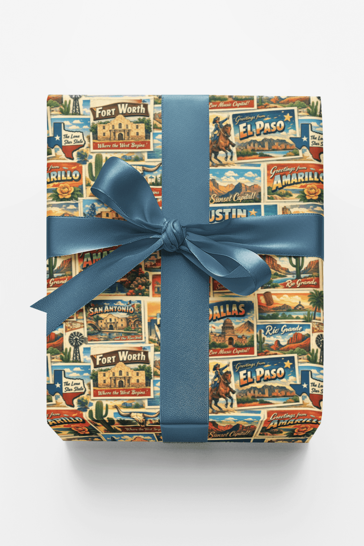 Texas Postcard Memories - London Penny Gift Wrap