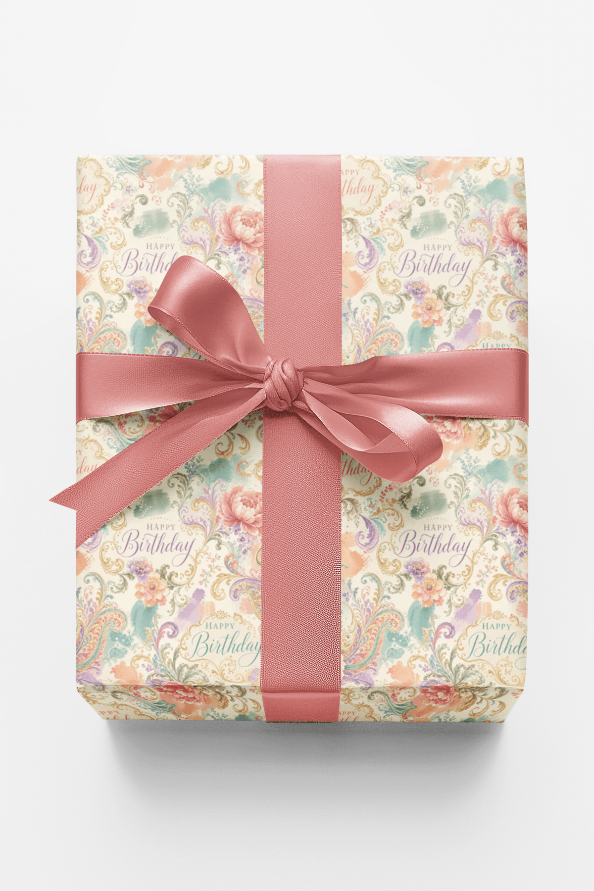 Birthday Filigree Bloom Wrapping Paper - London Penny Gift Wrap