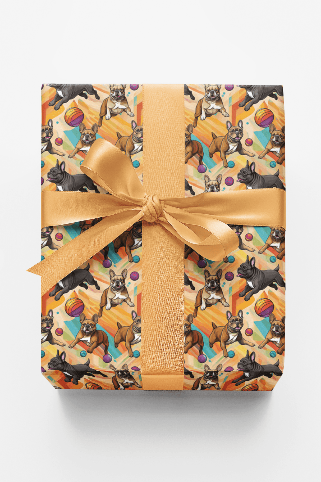 Frenchie Playful Dash - London Penny Gift Wrap