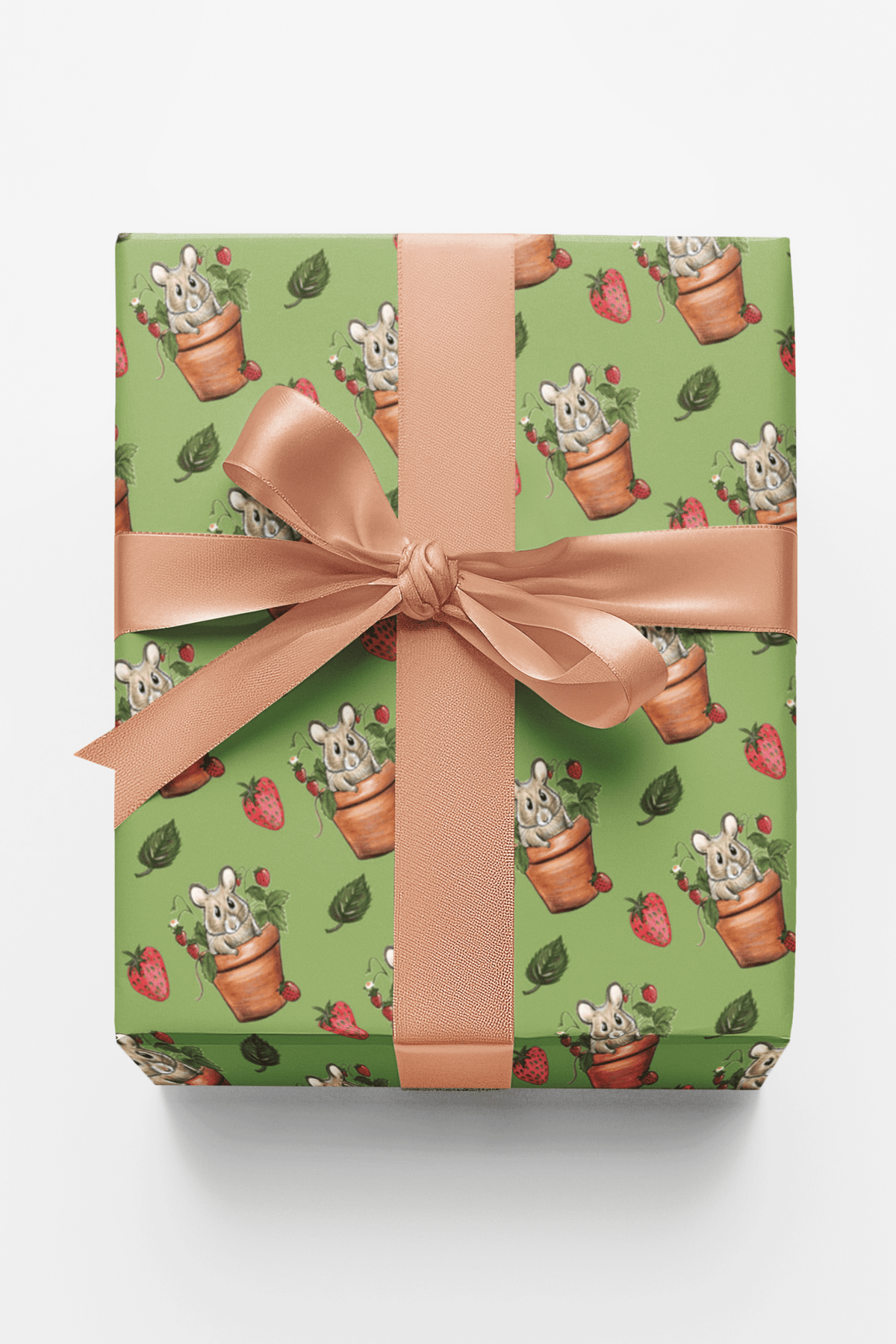 Strawberry Squeak Wrapping Paper | Michelle Gilsey | Artist Corner - London Penny Gift Wrap