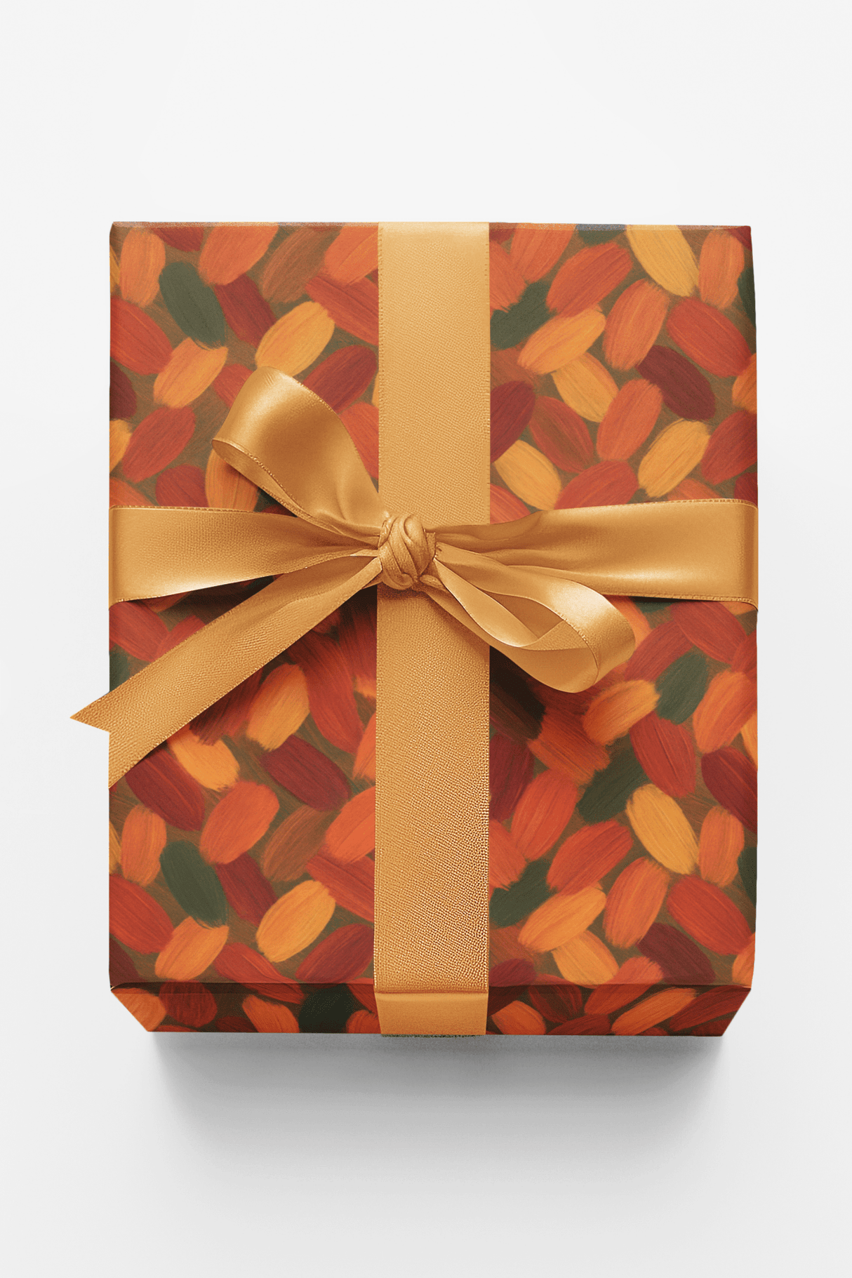 Warm Autumn Brushstrokes - London Penny Gift Wrap