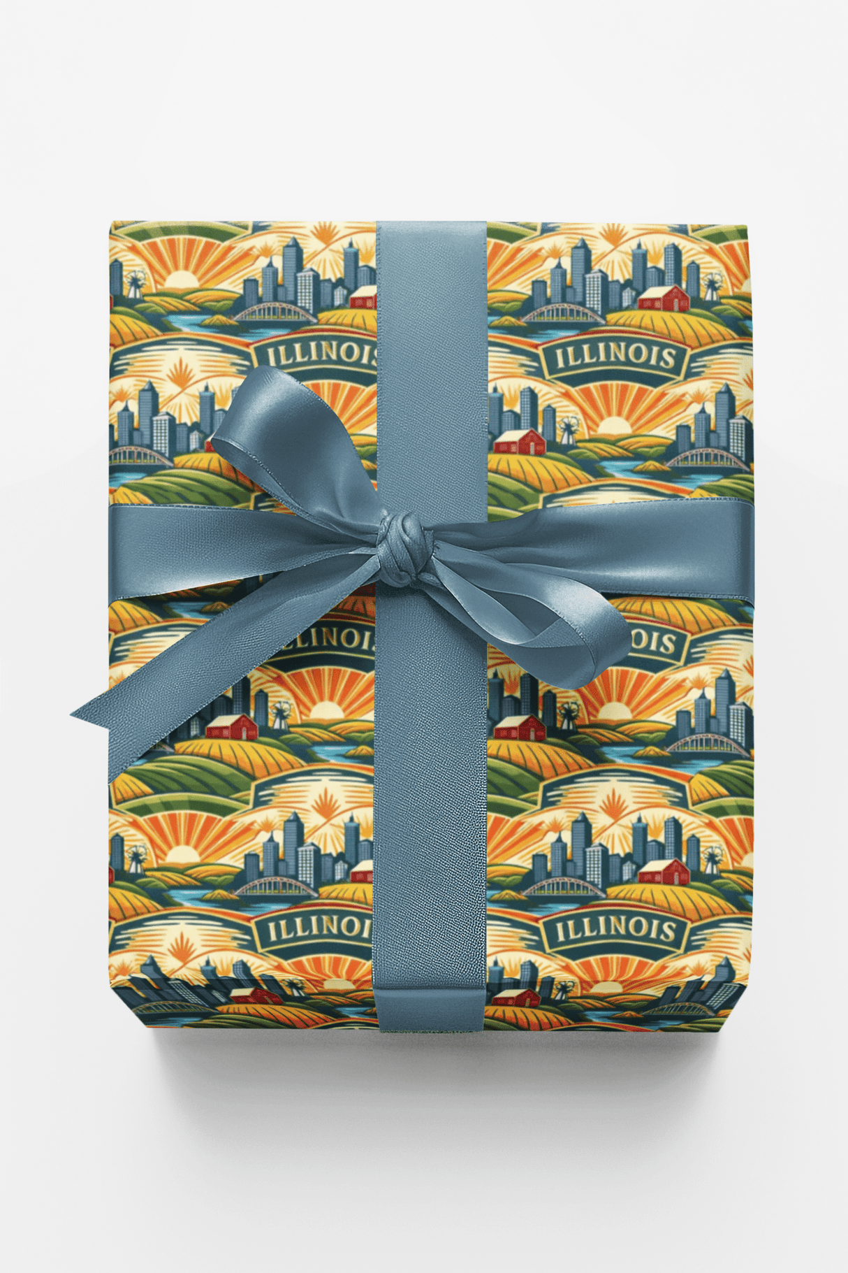 Illinois Prairie Modern - London Penny Gift Wrap