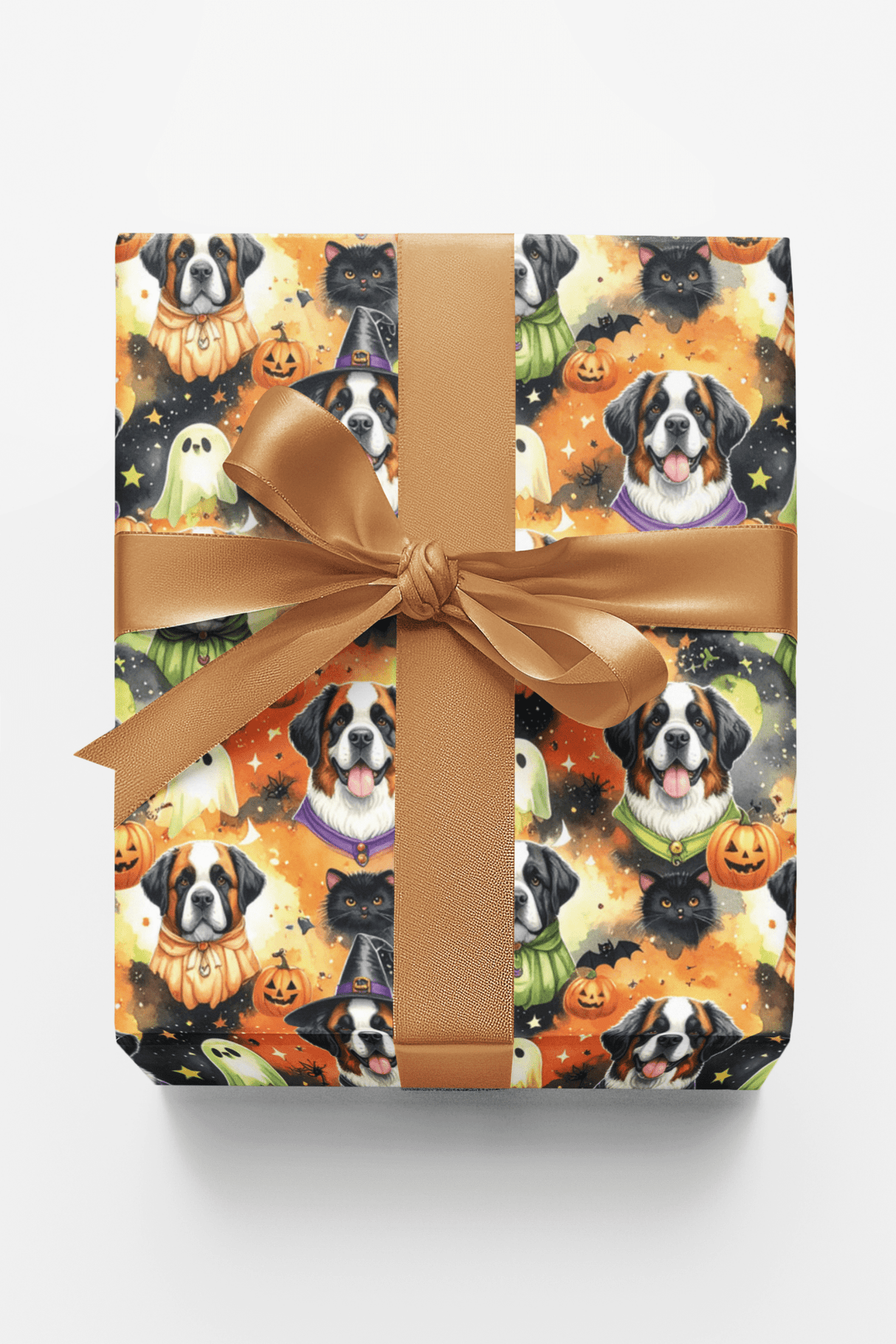 St. Bernard Costume Parade Wrapping Paper - London Penny Gift Wrap