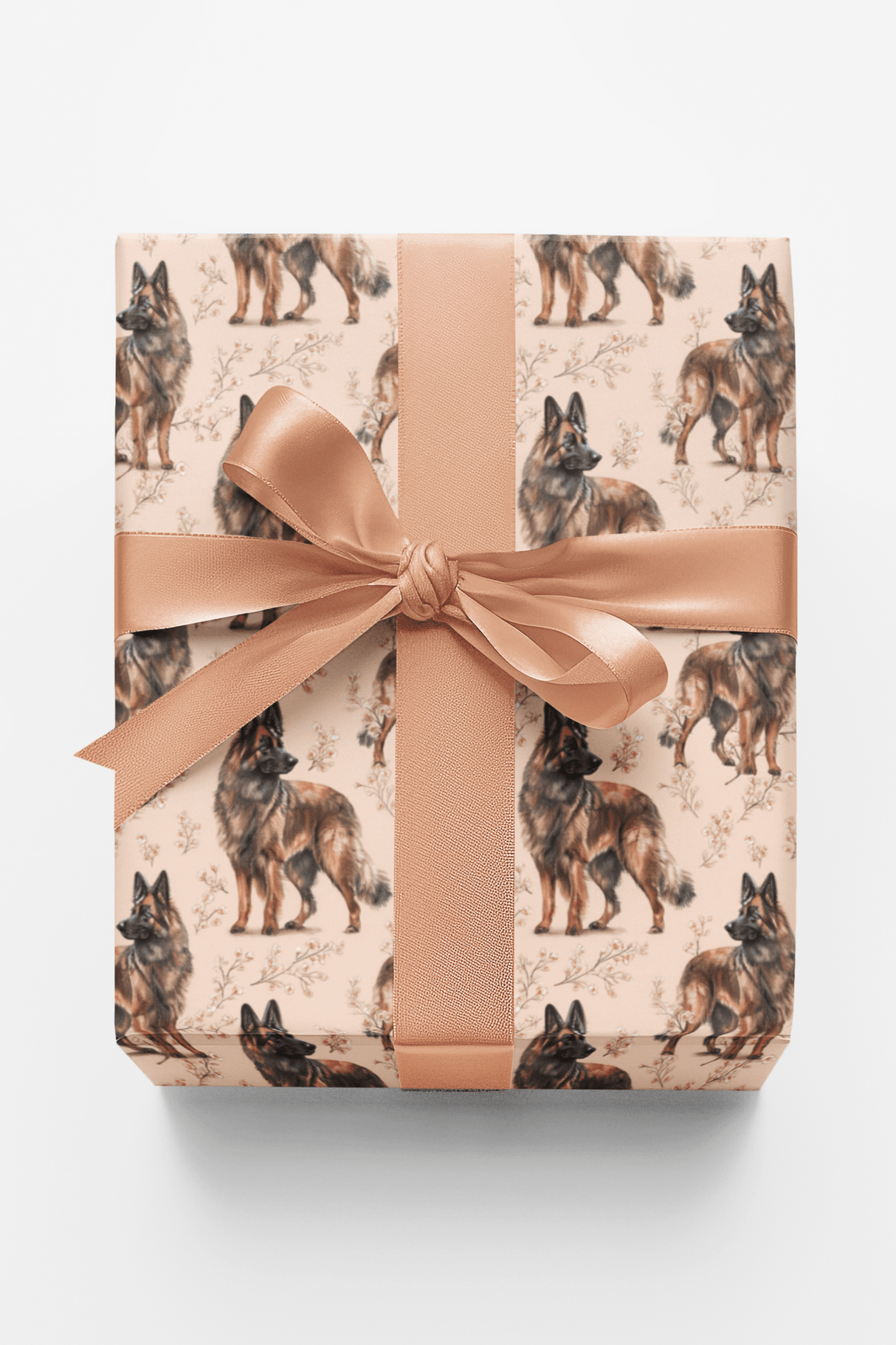 Belgian Shepherd Blossoms - London Penny Gift Wrap