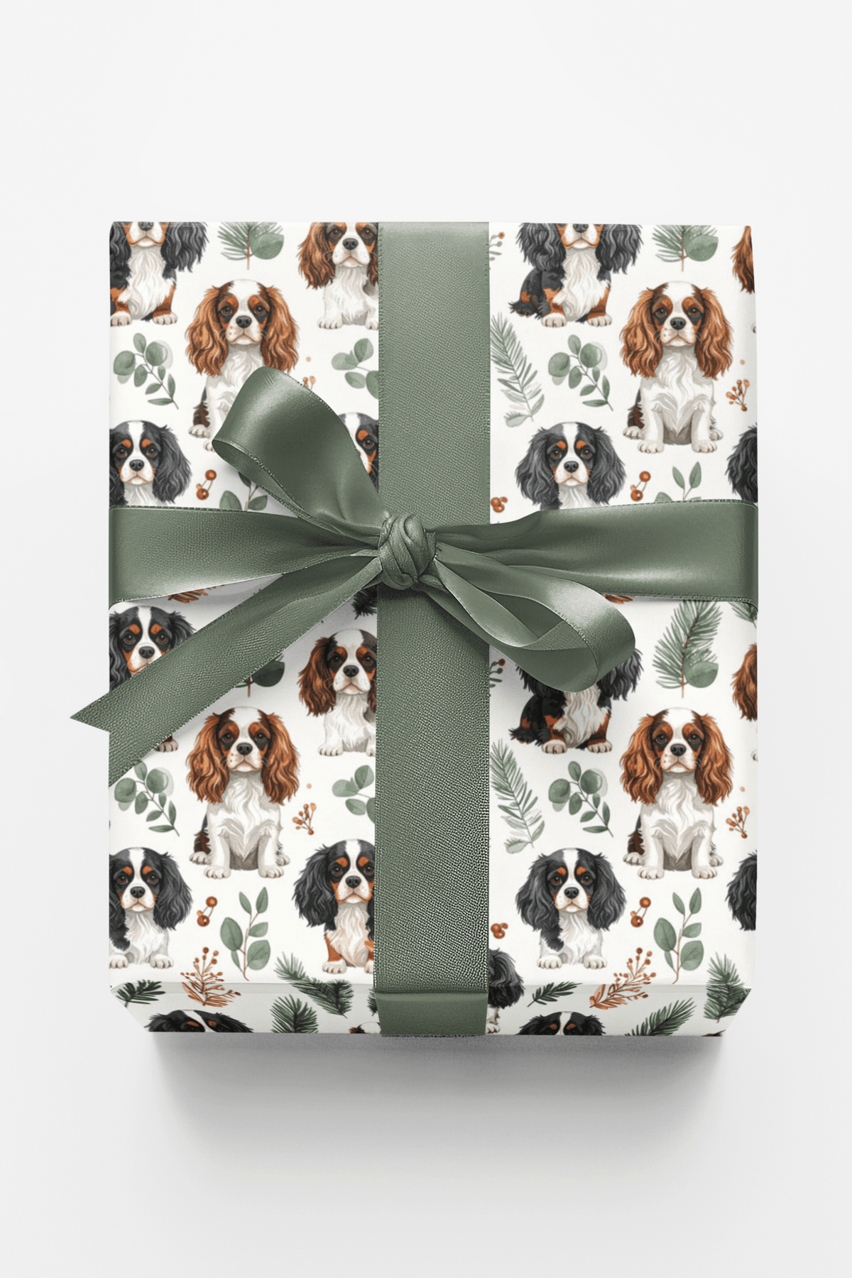 Classic Garden Spaniels Wrapping Paper - London Penny Gift Wrap