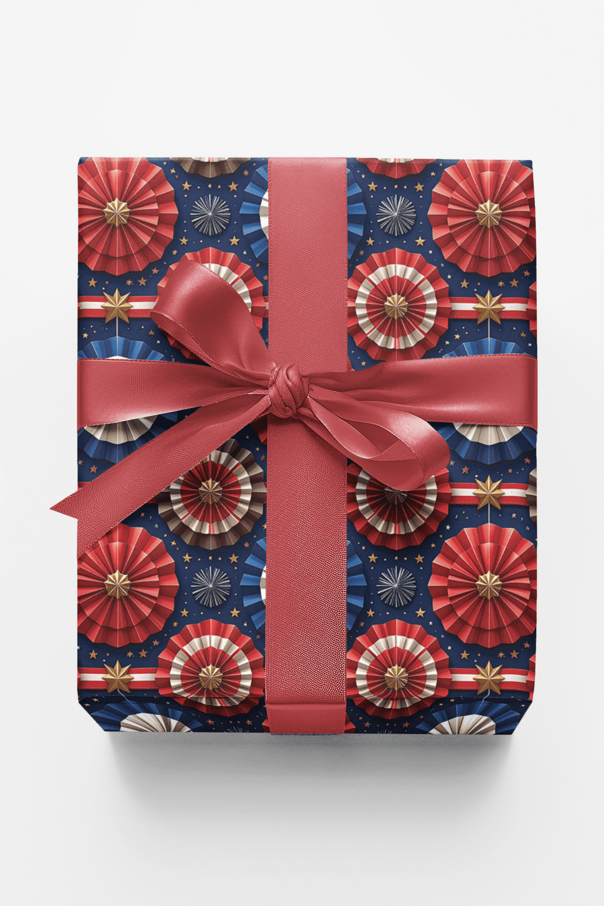 Liberty Star Rosettes Glossy Wrapping Paper - London Penny Gift Wrap