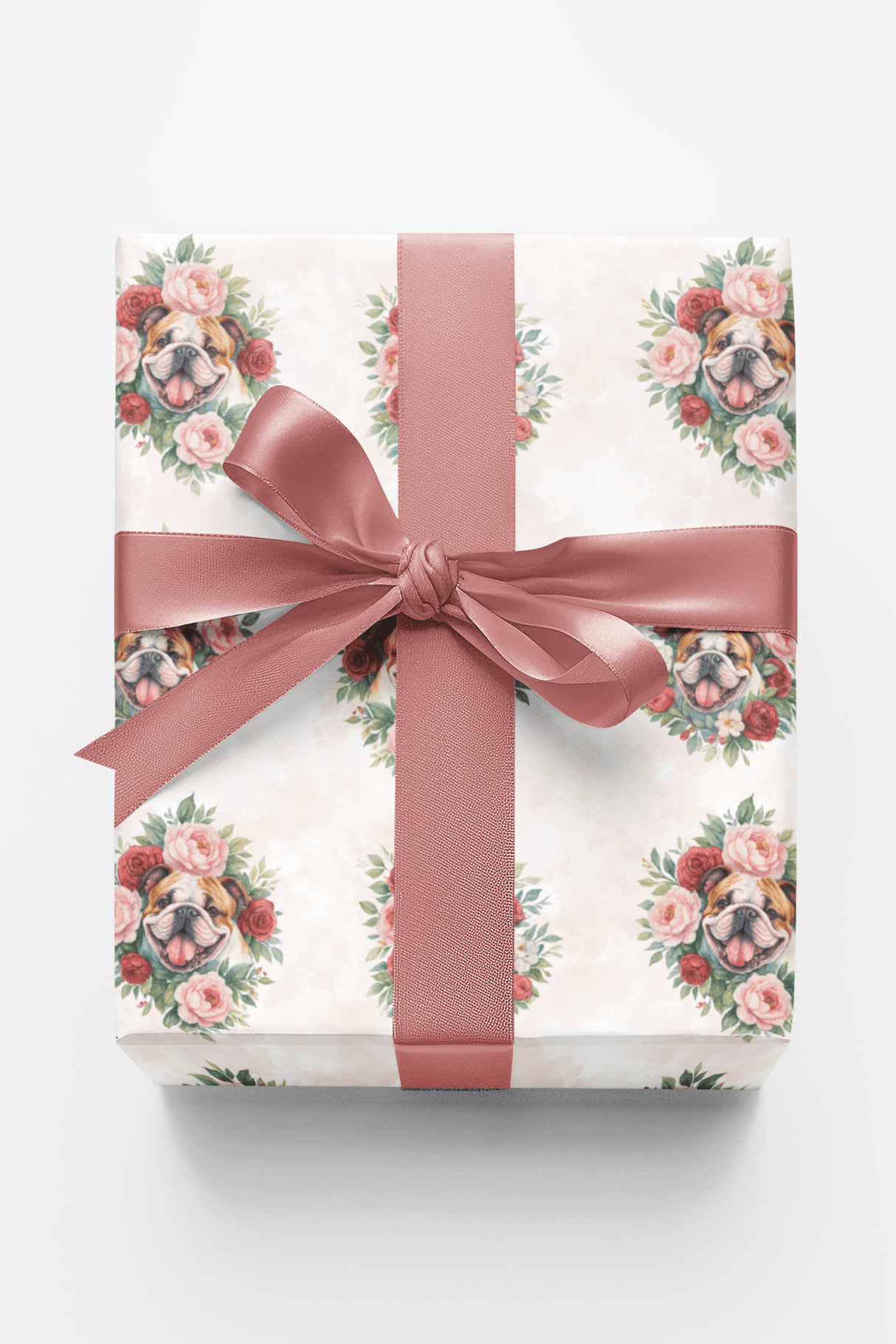 Botanical Bulldog Bouquets - London Penny Gift Wrap