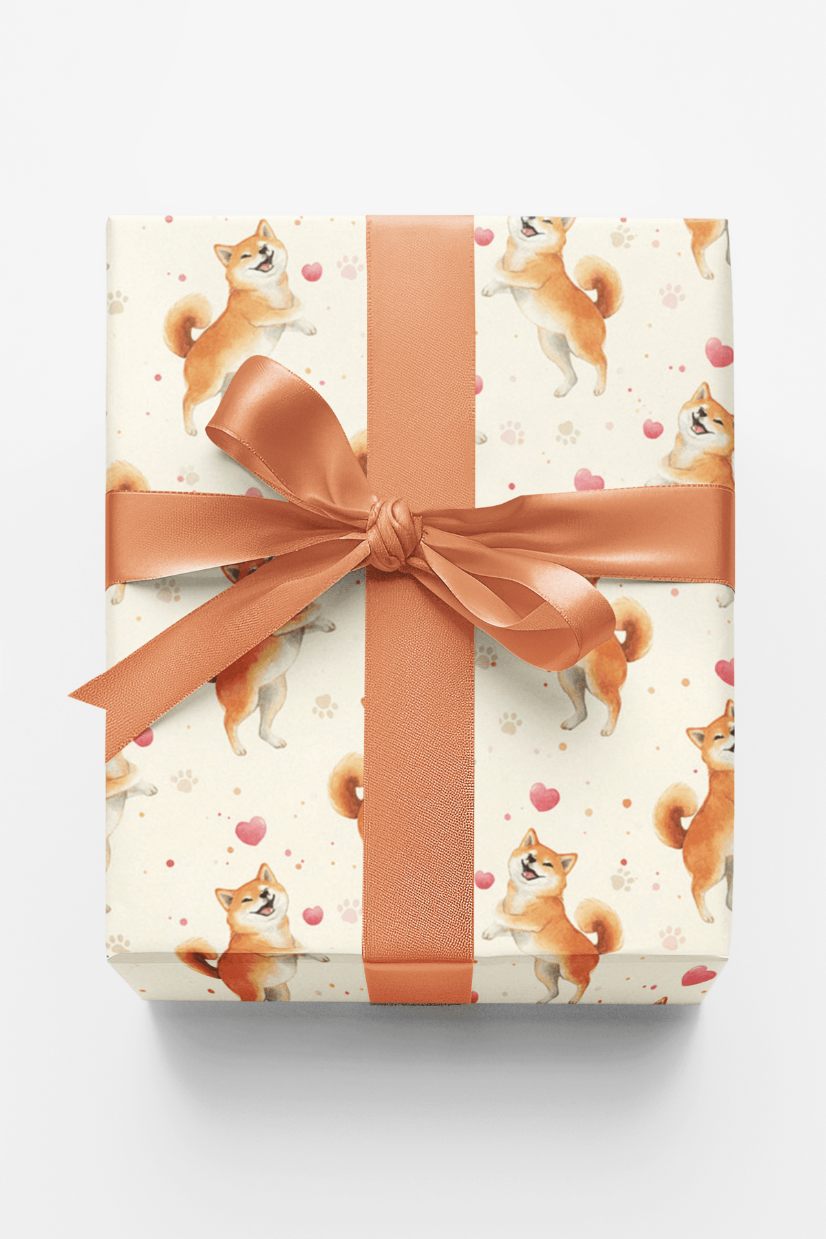 Shiba Inu & Heart Ball Toss - London Penny Gift Wrap