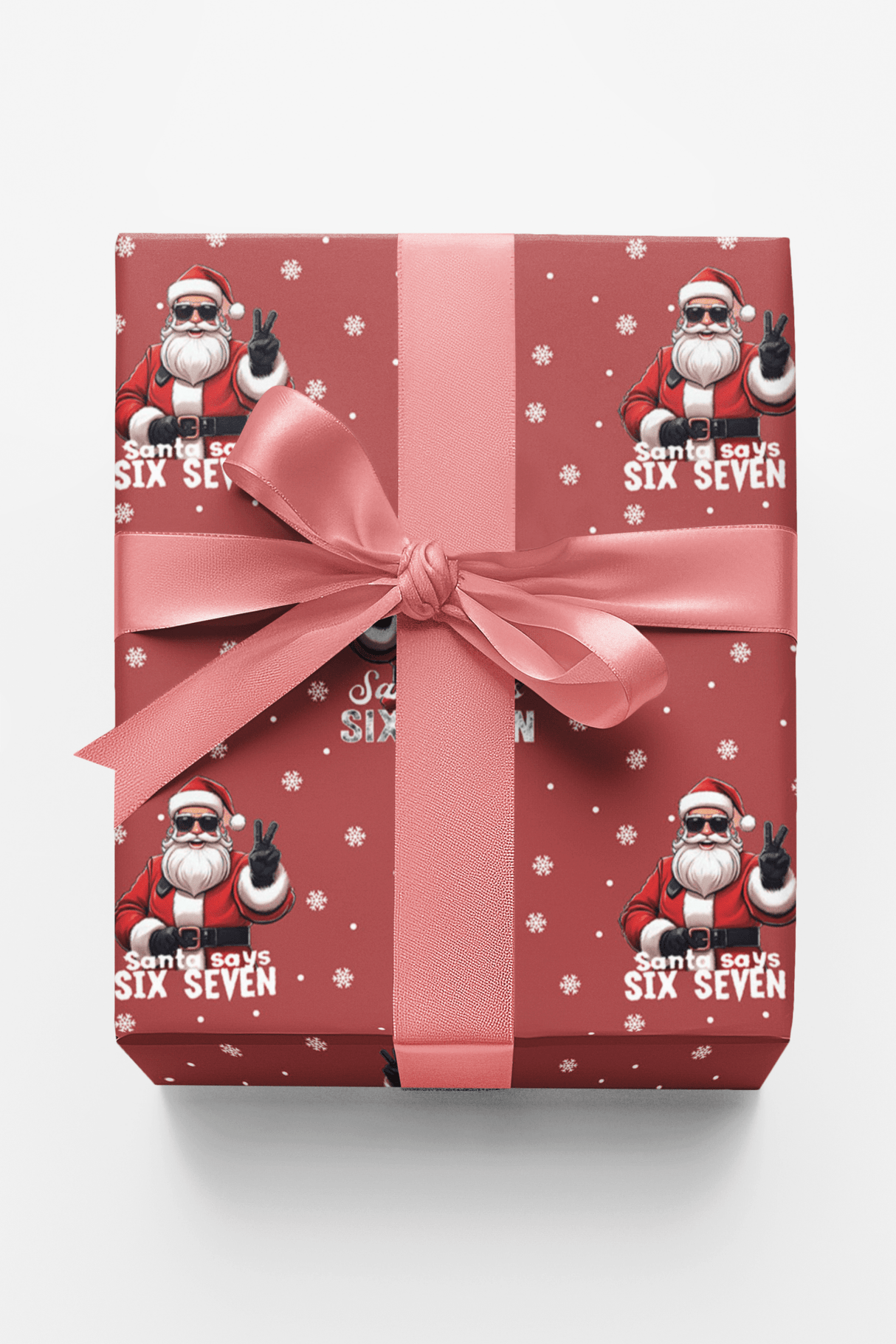 Santa Says 67 - Red - London Penny Gift Wrap
