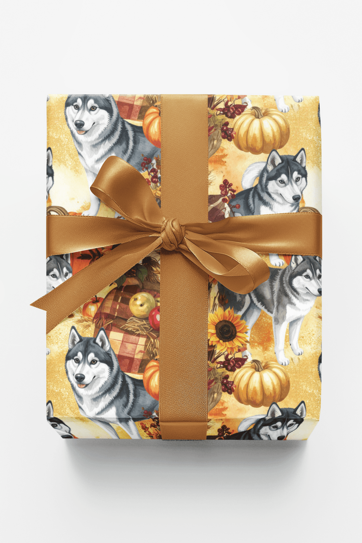 Harvest Husky (Alaskan Husky) Wrapping Paper - London Penny Gift Wrap