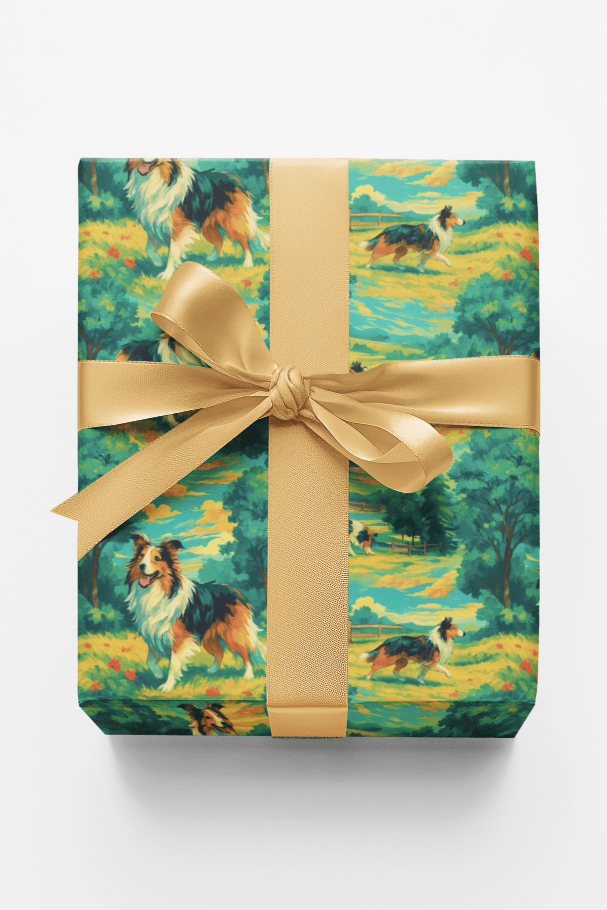 Collie Fields Toile - London Penny Gift Wrap
