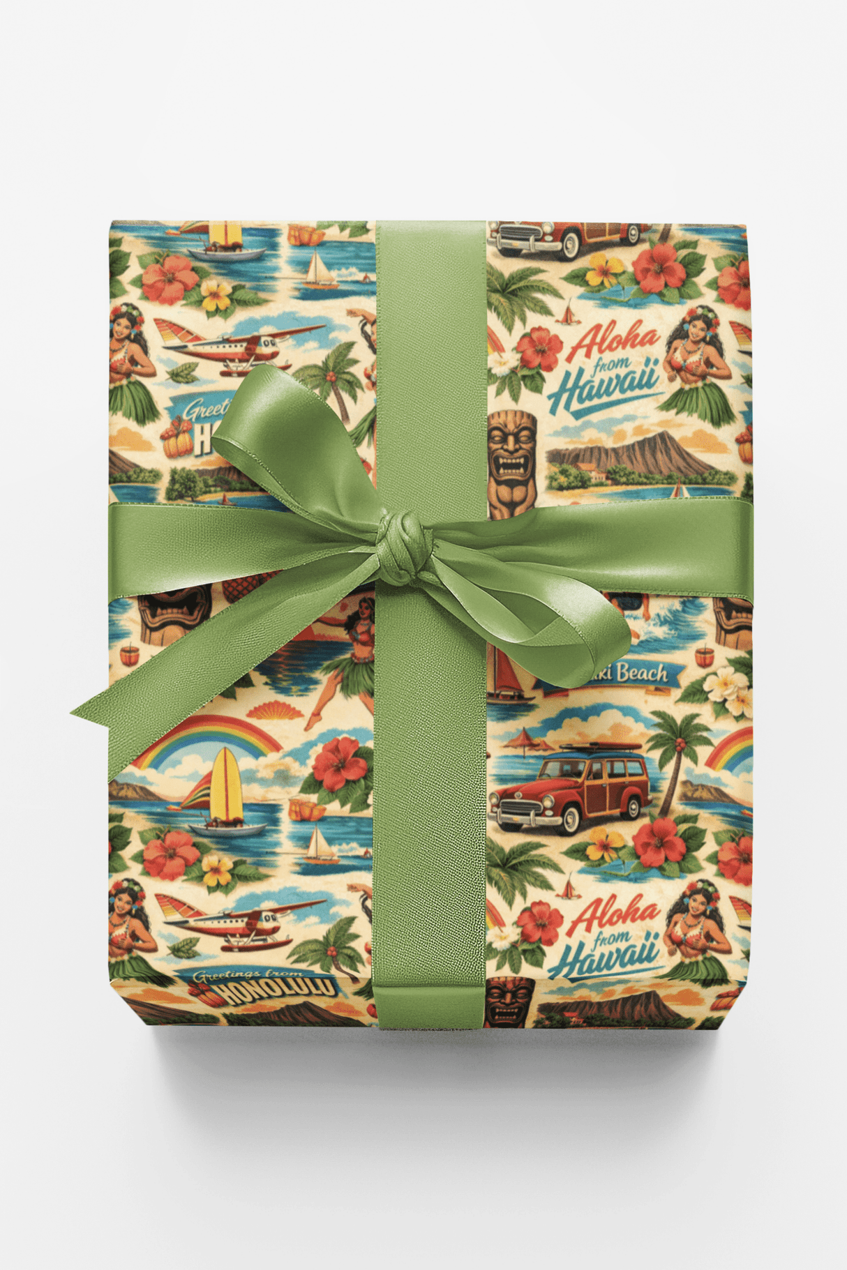 Hawaii Postcard Memories - London Penny Gift Wrap
