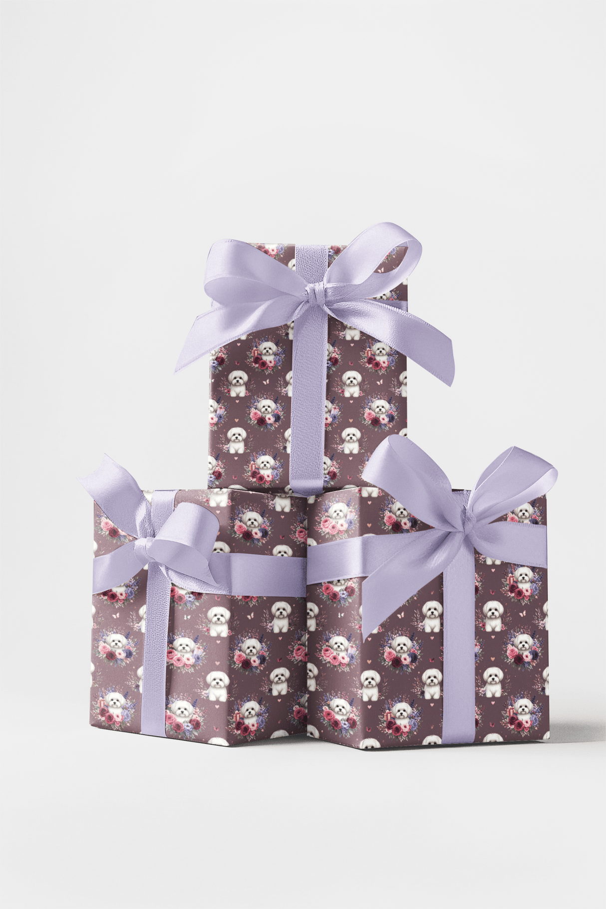 Floral Maltese Mother’s Day Wrapping Paper - London Penny Gift Wrap
