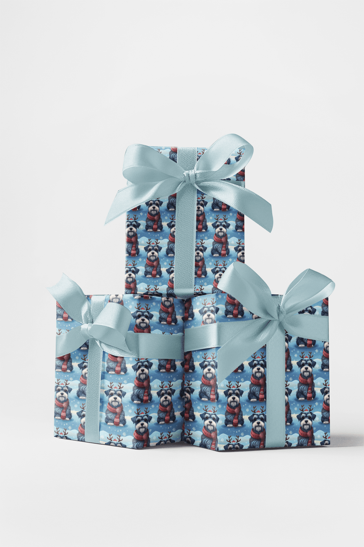 Scarved Schnauzer Cheer - London Penny Gift Wrap