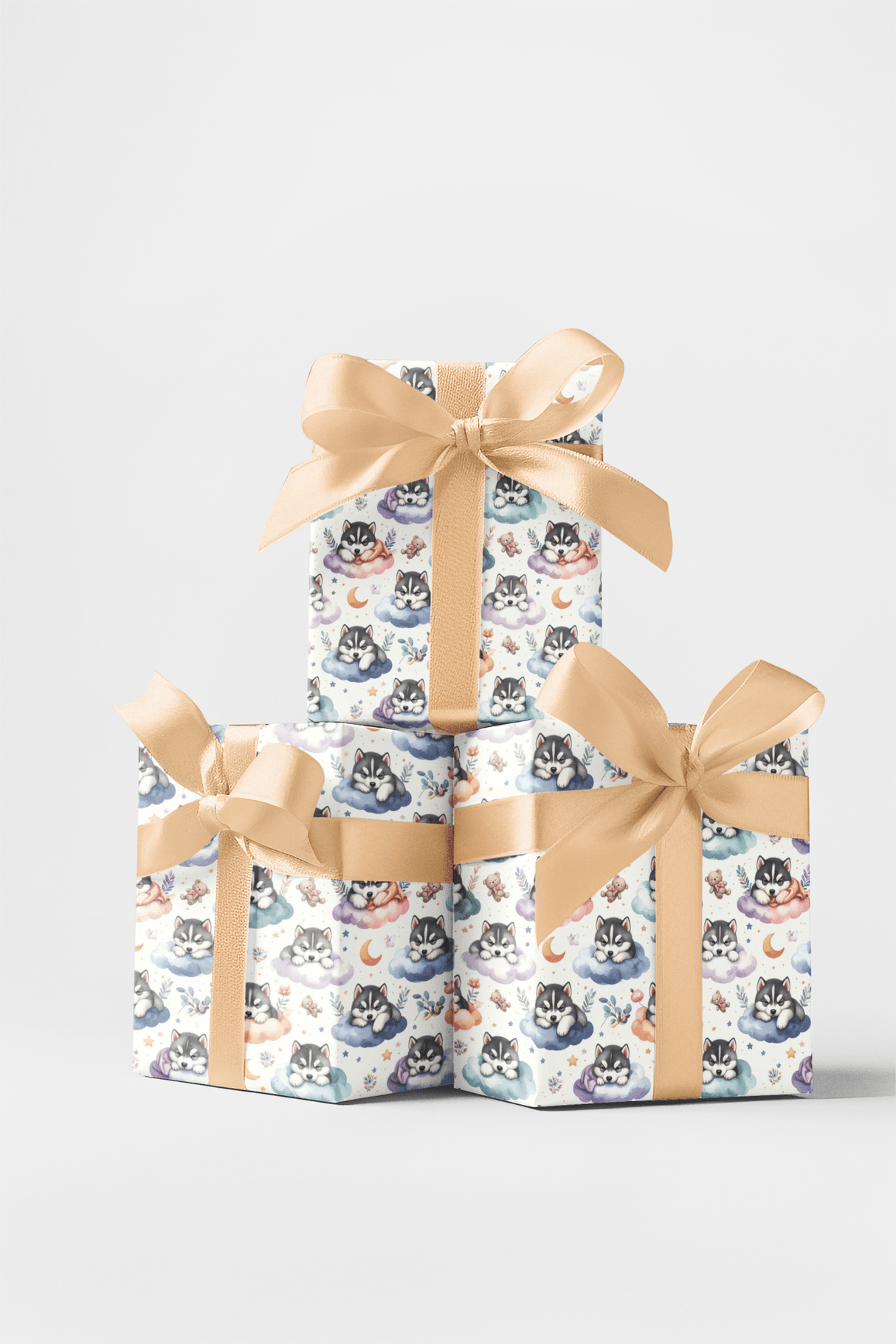 Little Husky Nursery (Alaskan Husky) Wrapping Paper - London Penny Gift Wrap