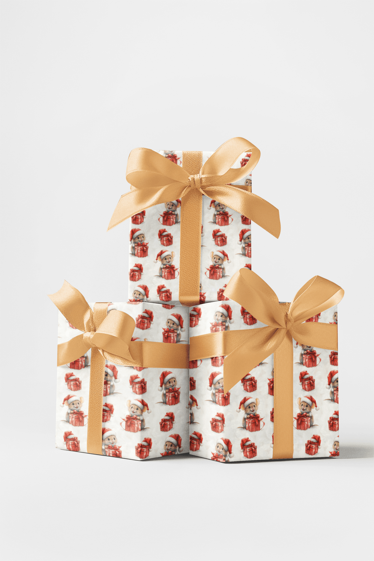 Festive Little Mice - London Penny Gift Wrap