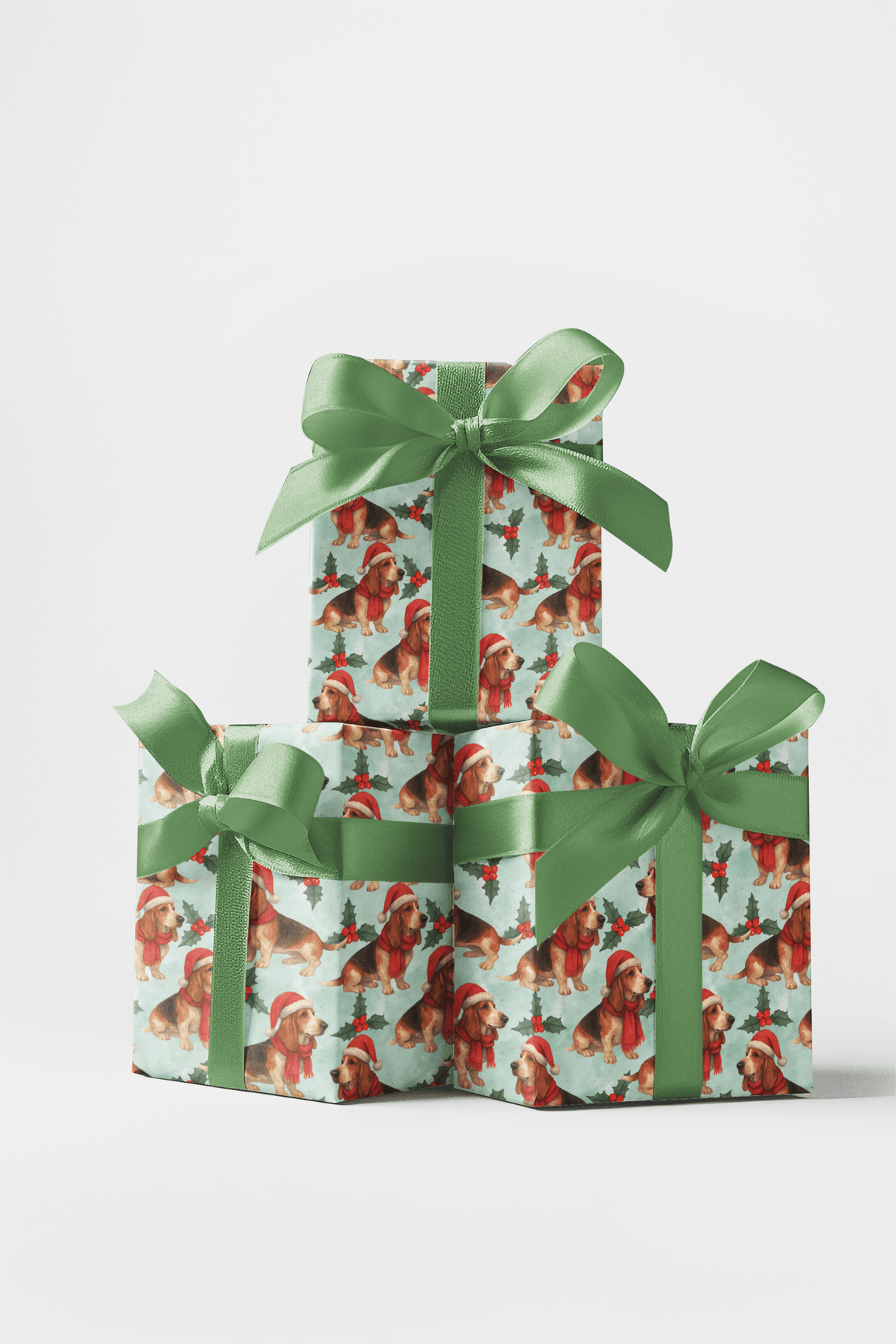 Holly Hat Harmony Hound - London Penny Gift Wrap