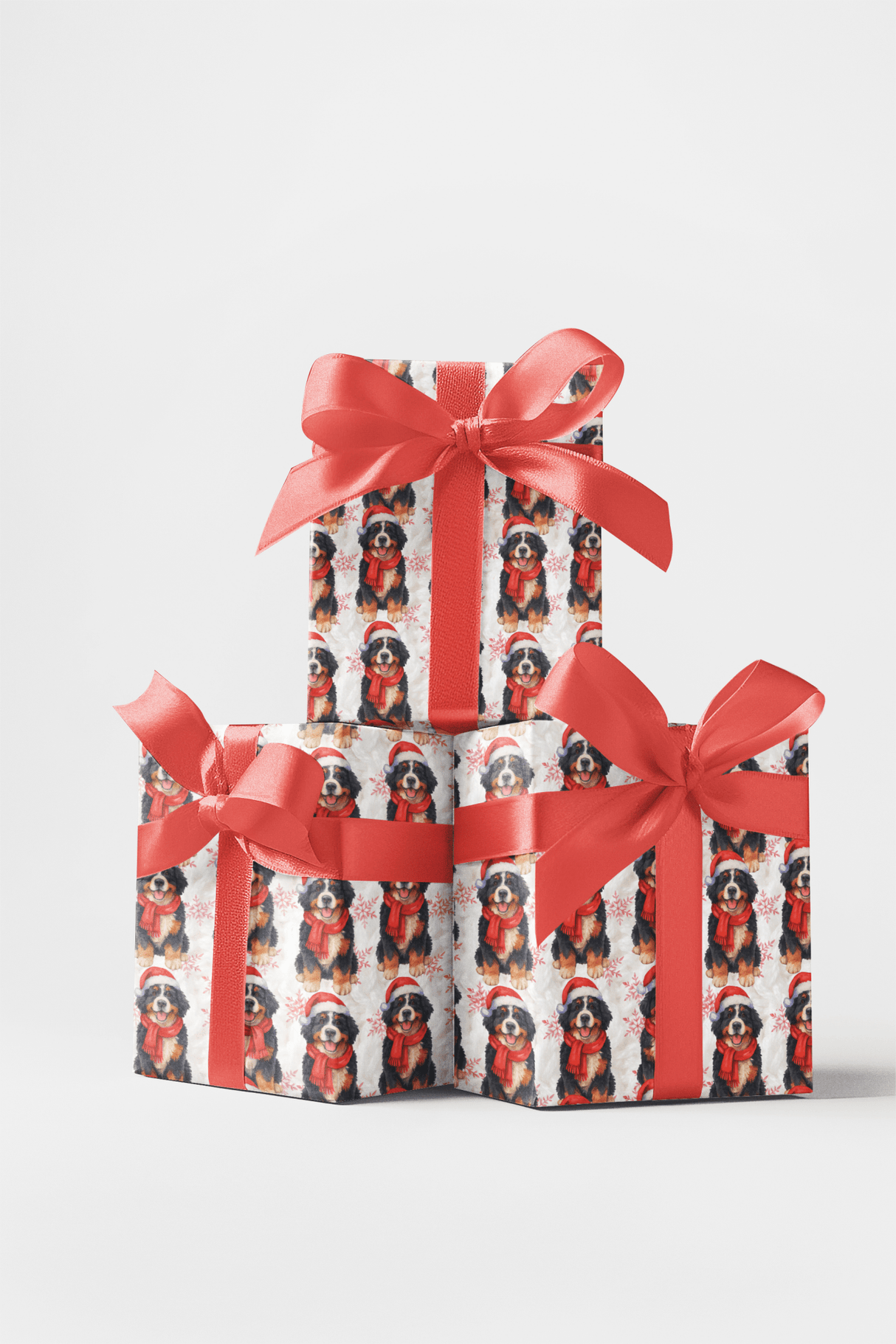 Snowy Santa Pup - London Penny Gift Wrap