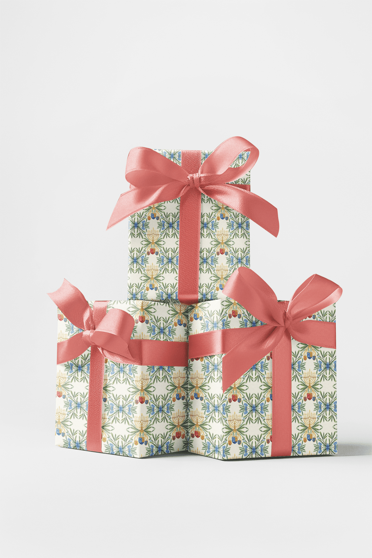 Hanukkah Florals - London Penny Gift Wrap