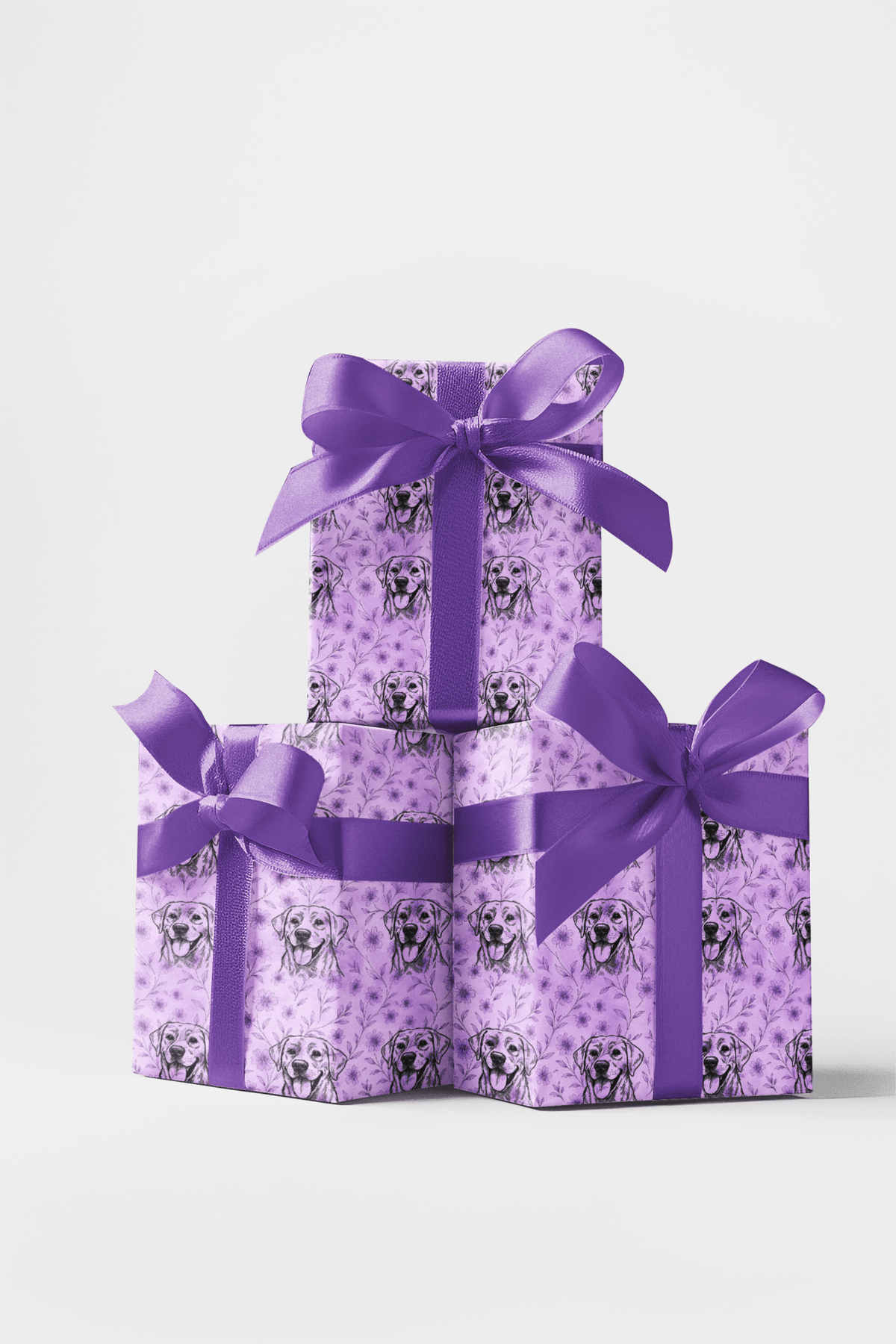 Lilac Labradors - London Penny Gift Wrap