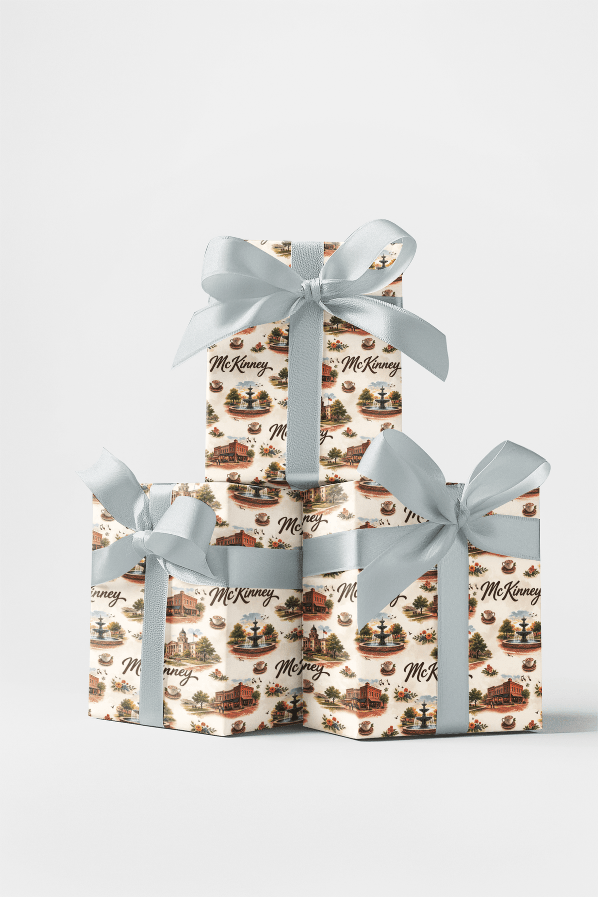 McKinney Texas Square - London Penny Gift Wrap